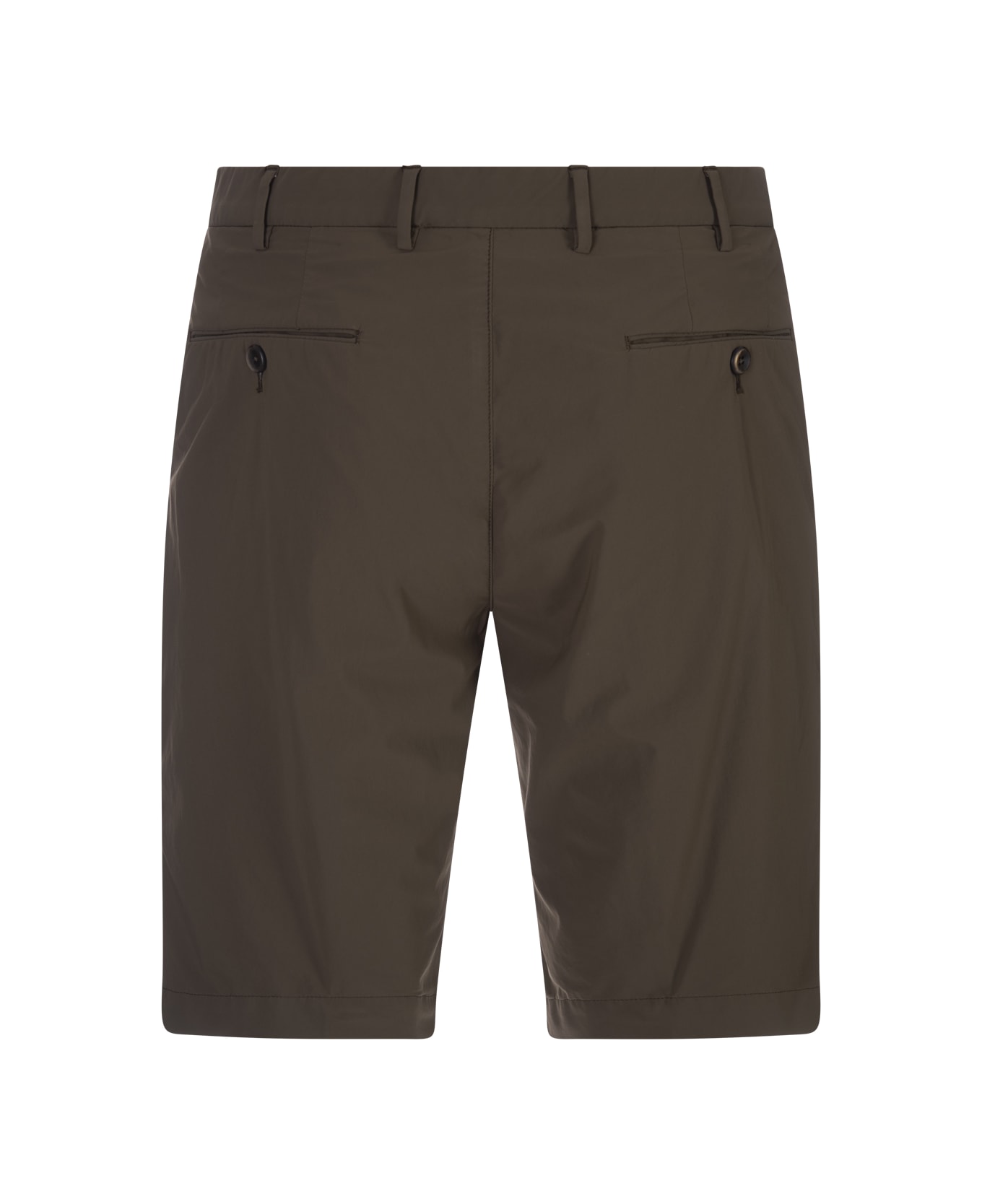 PT Torino Brown Stretch Cotton Shorts - Brown