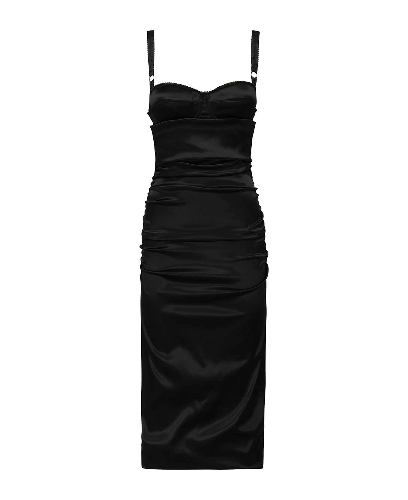 Dolce 
Gabbana Draped Midi Dress - Black