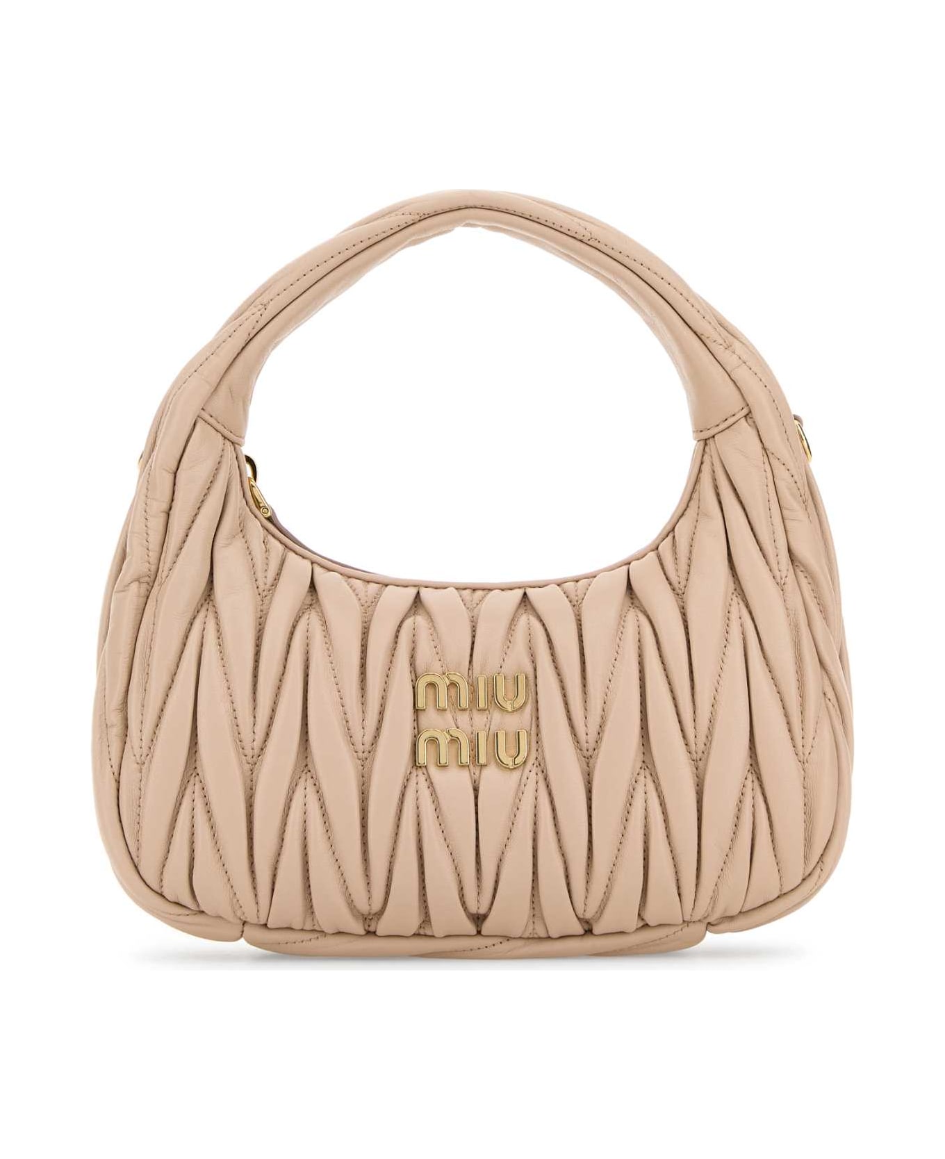 Miu Miu Powder Pink Nappa Leather Wander Handbag - CIPRIA