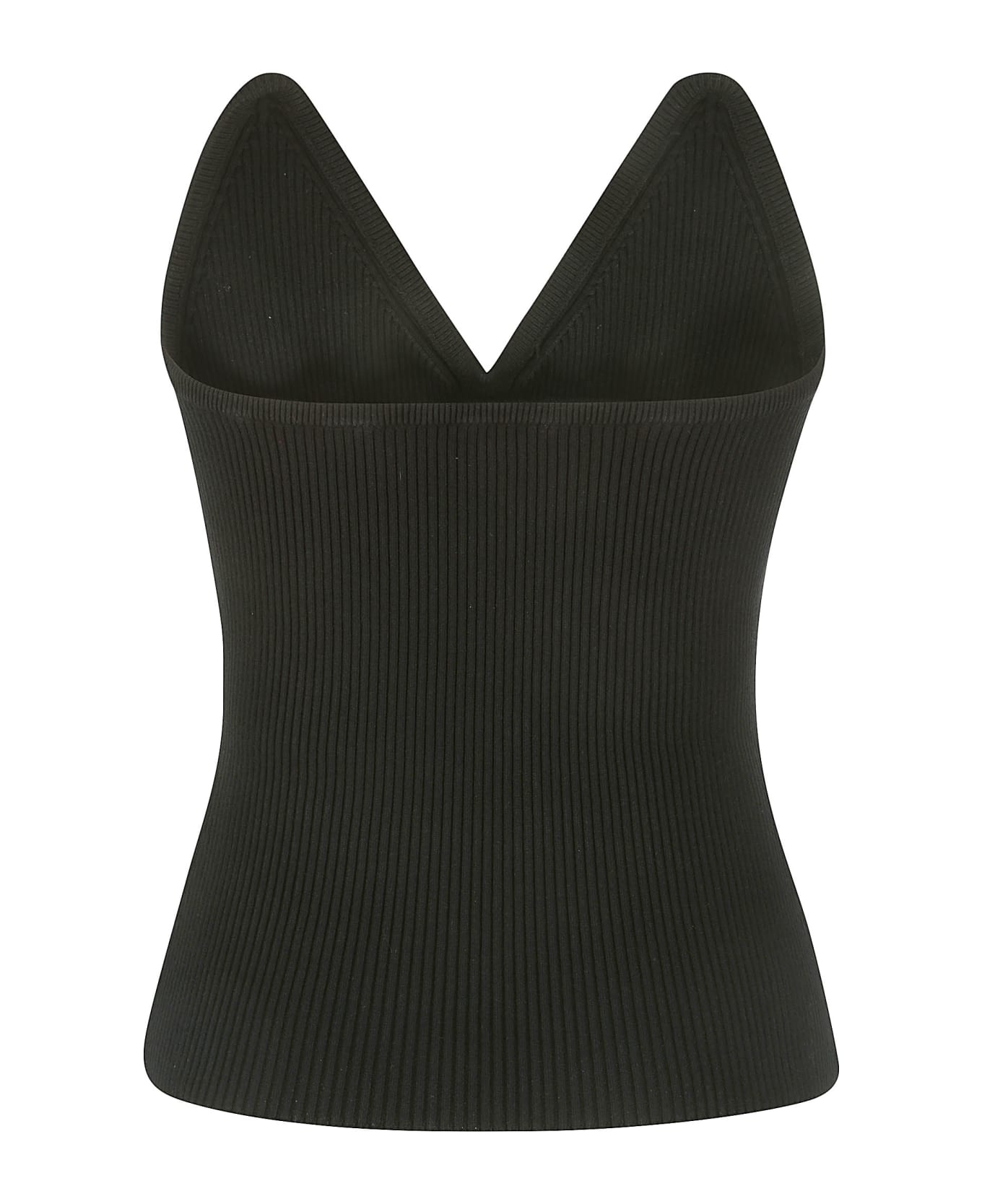 Coperni Knitted Bustier Top - BLACK