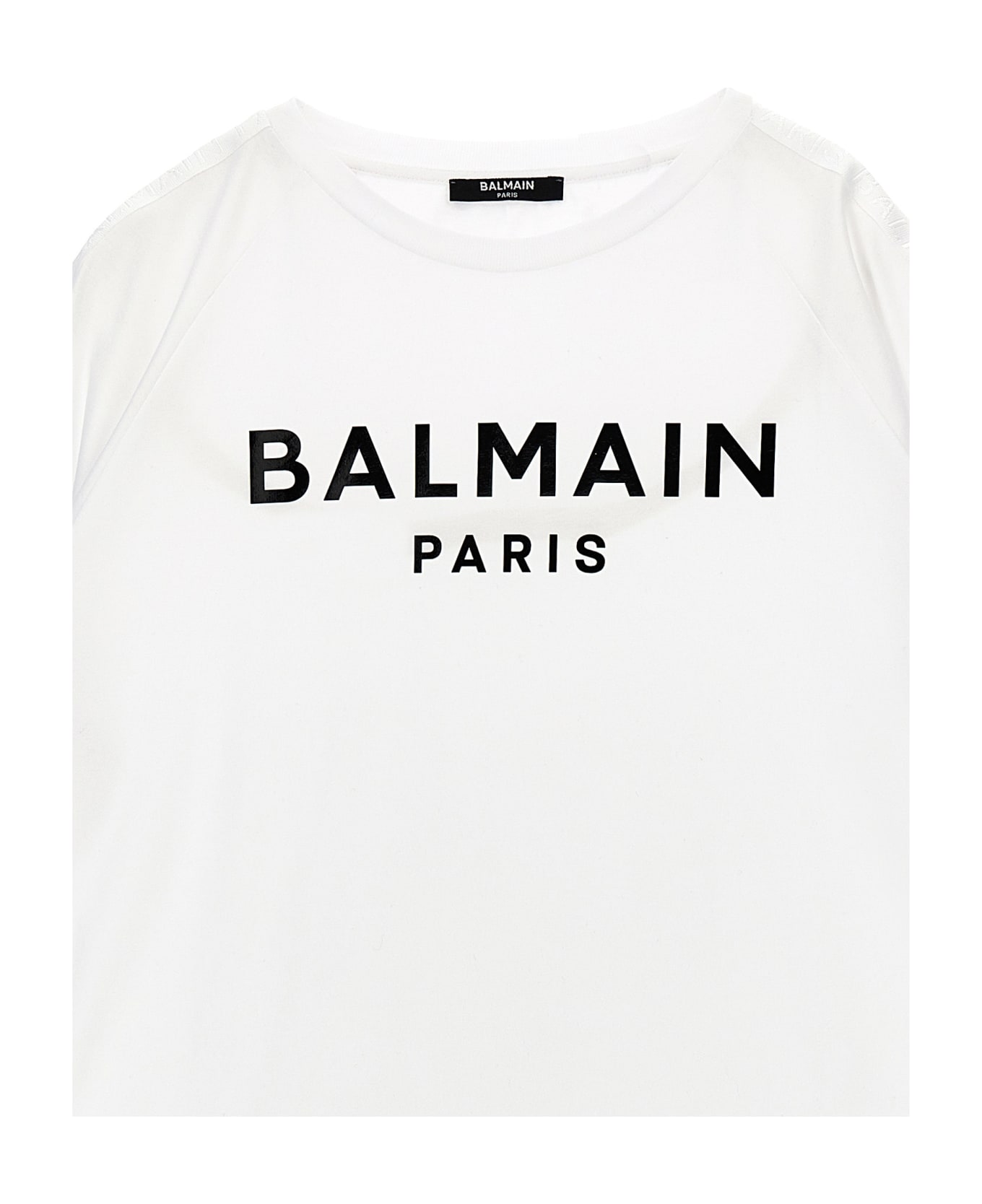 Balmain Logo Print T-shirt - White/Black