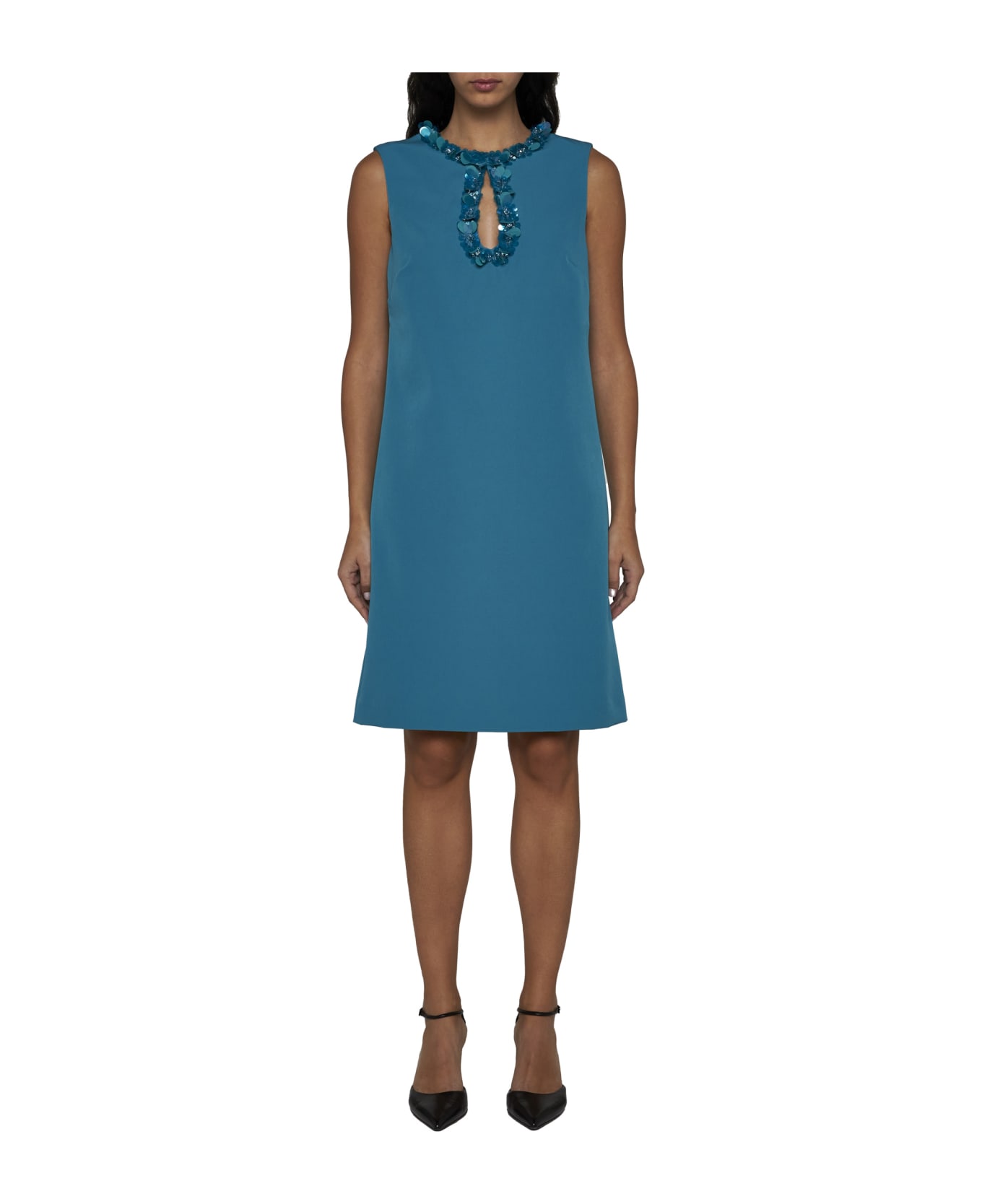 Parosh Dress - Turquoise