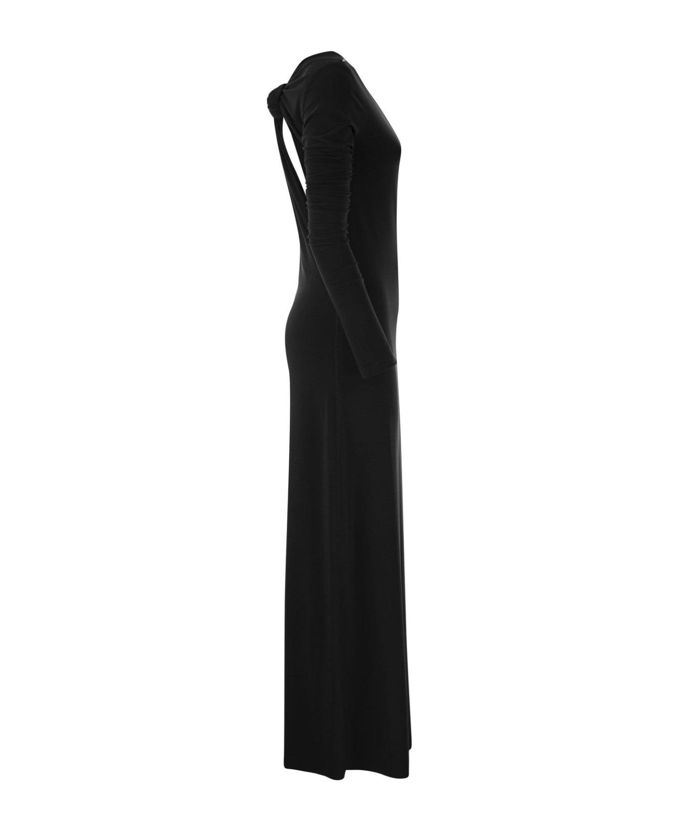 SportMax Asymmetrical One-shoulder Dress - BLACK ワンピース＆ドレス