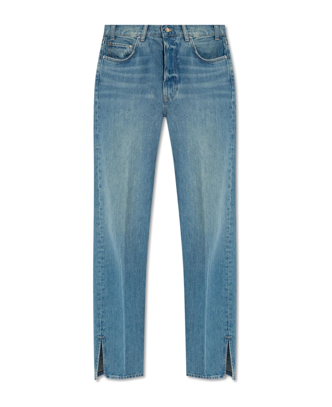 Anine Bing 'roy' Straight Leg Jeans - BLUE