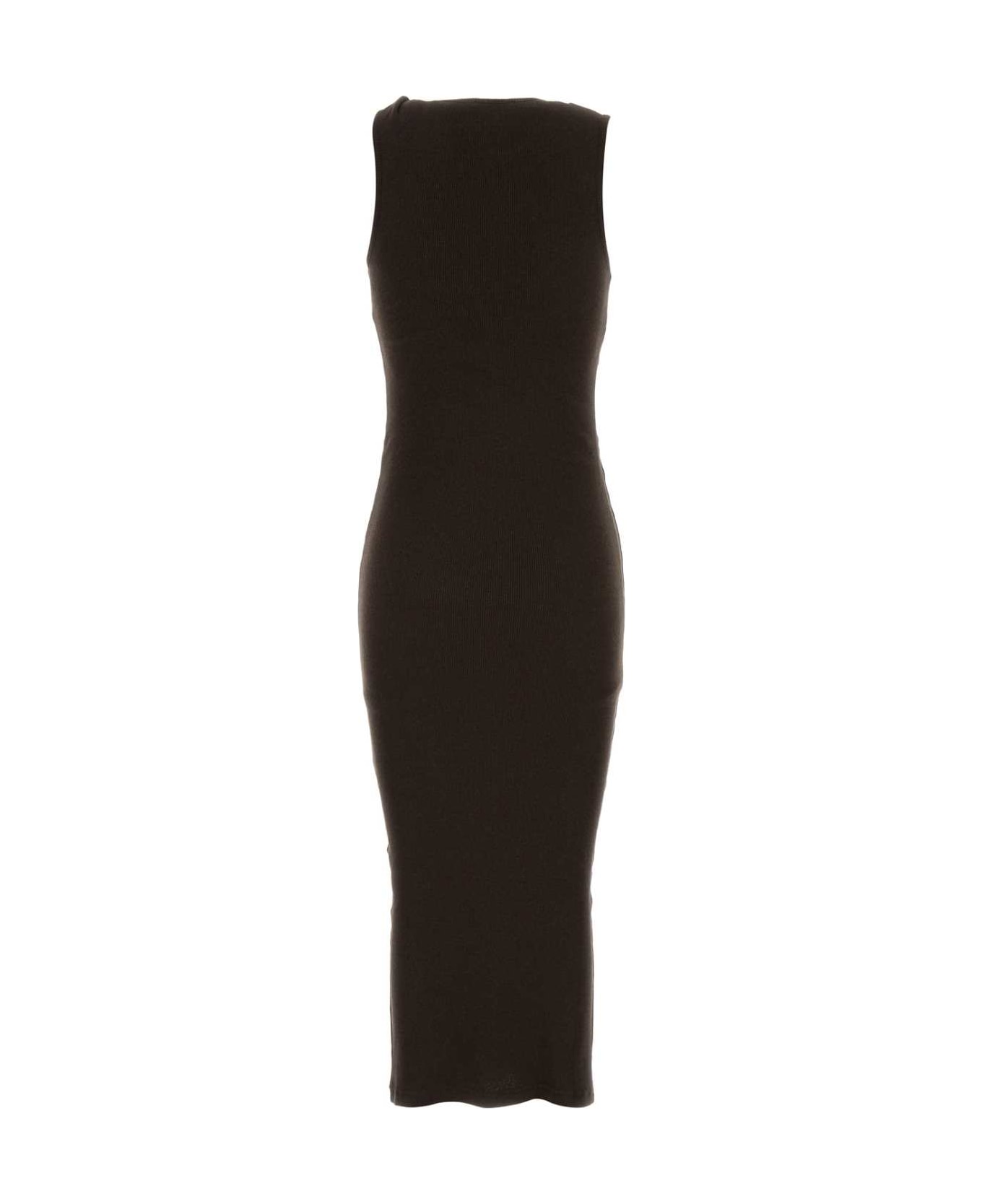 J.W. Anderson Brown Stretch Cotton Dress - DARKBROWNMELANGE