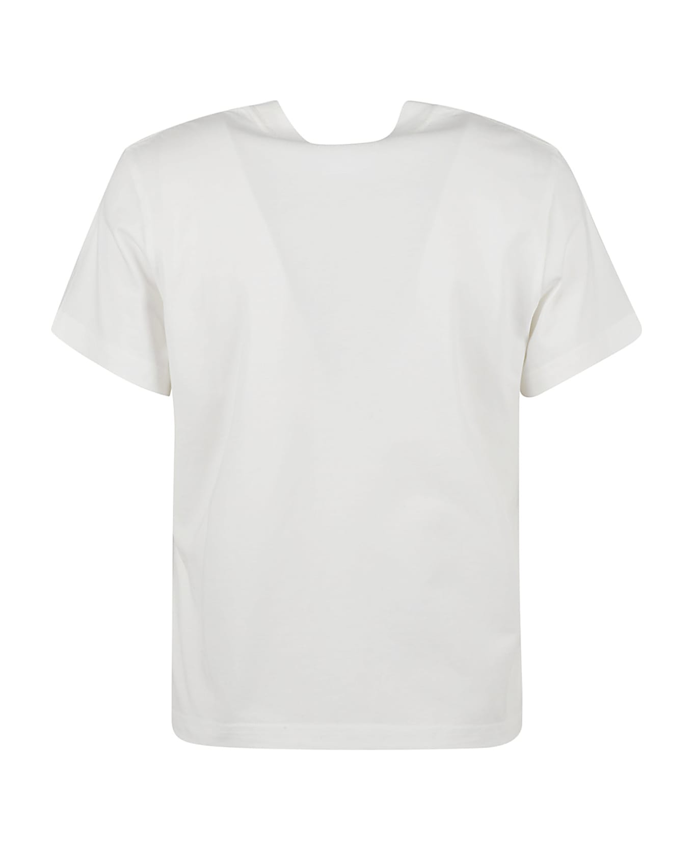 Courrèges Round Neck T-shirt - WHITE