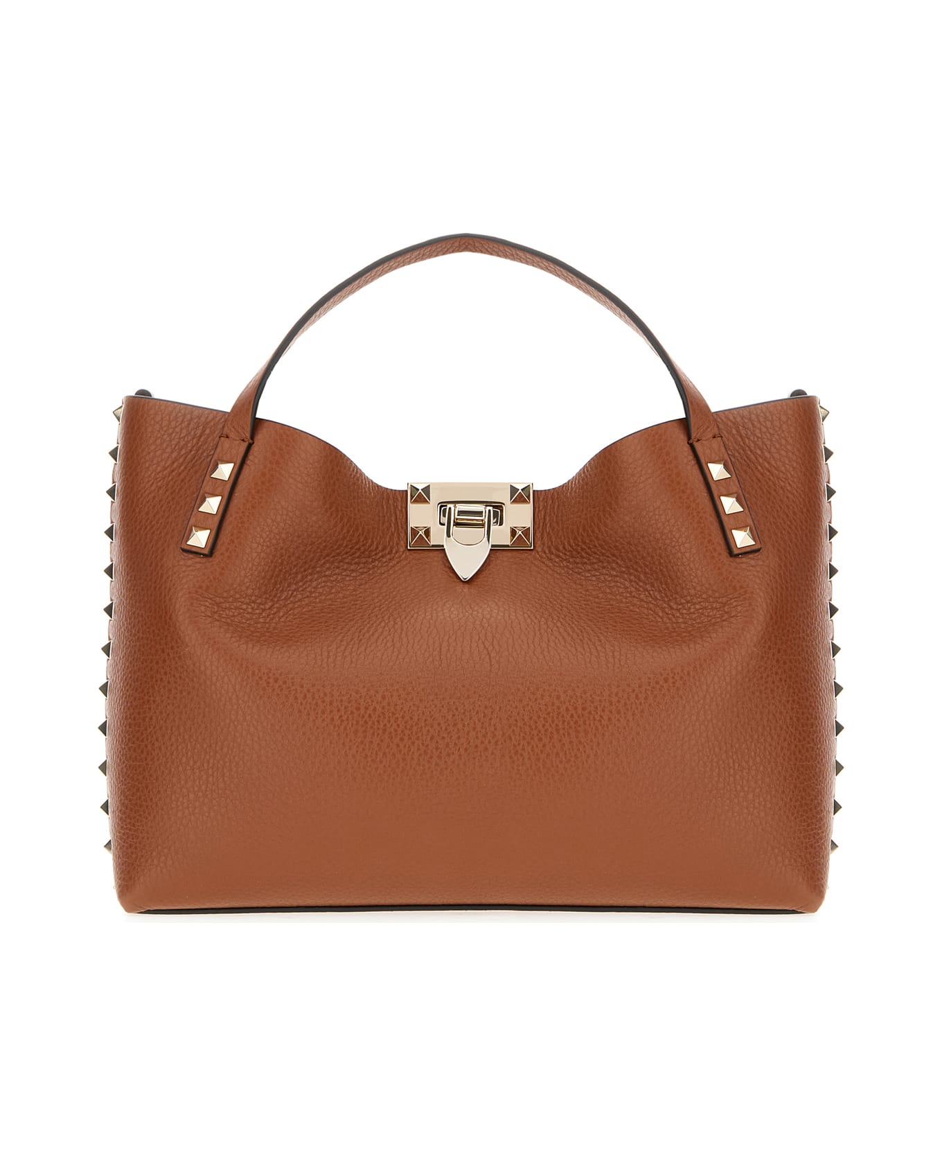 Valentino Garavani Brown Leather Handbag - SELLERIA SKY GREY