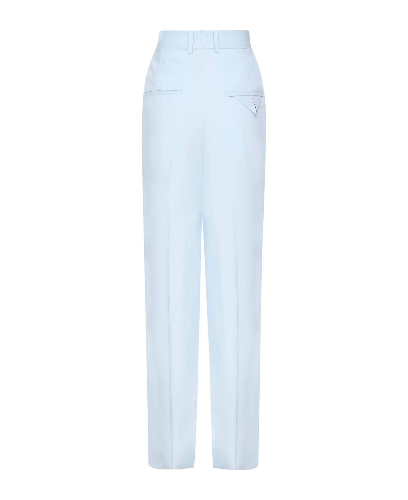 Bottega Veneta Silk And Viscose Twill Trousers - Blue