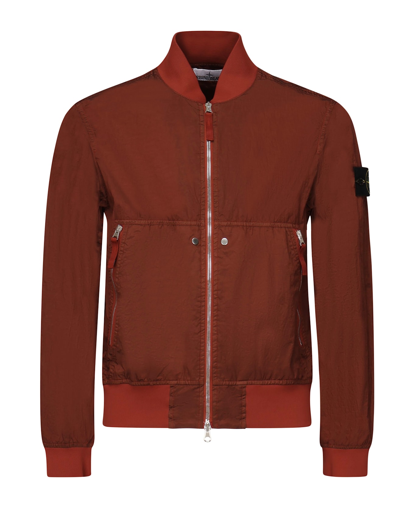Stone Island Bomber Nylon Metal Watro-tc In Econyl - Red