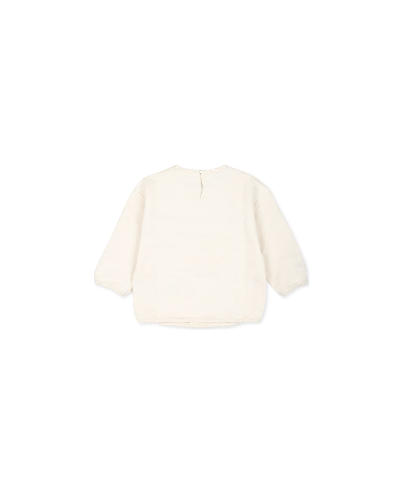 Gucci Ivory Sweatshirt For Baby Girl With Horsebit - Ivory