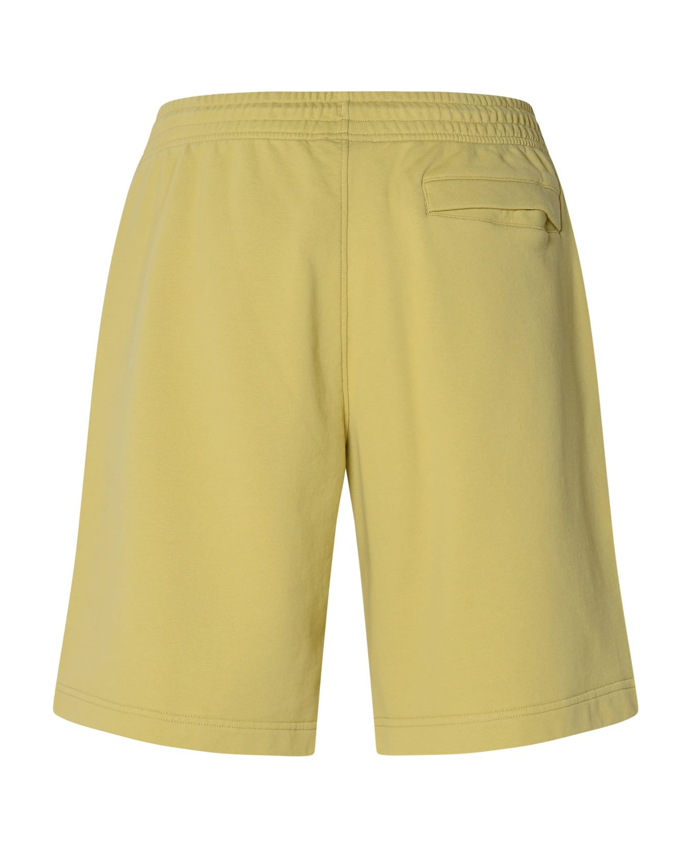 Maison Kitsuné Mustard Cotton Bermuda Shorts - Green