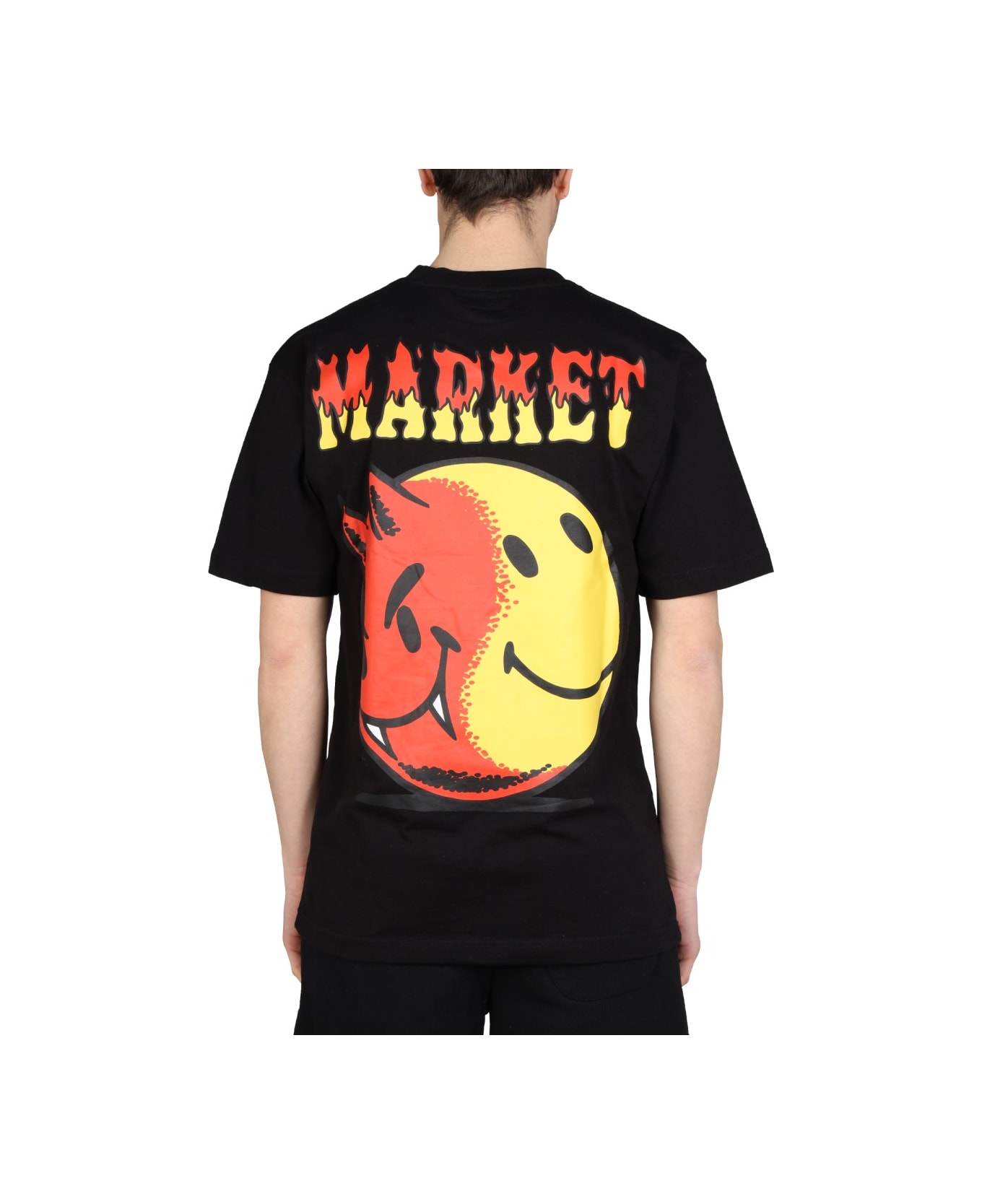 Market "smiley God And Devil" T-shirt - BLACK Tシャツ