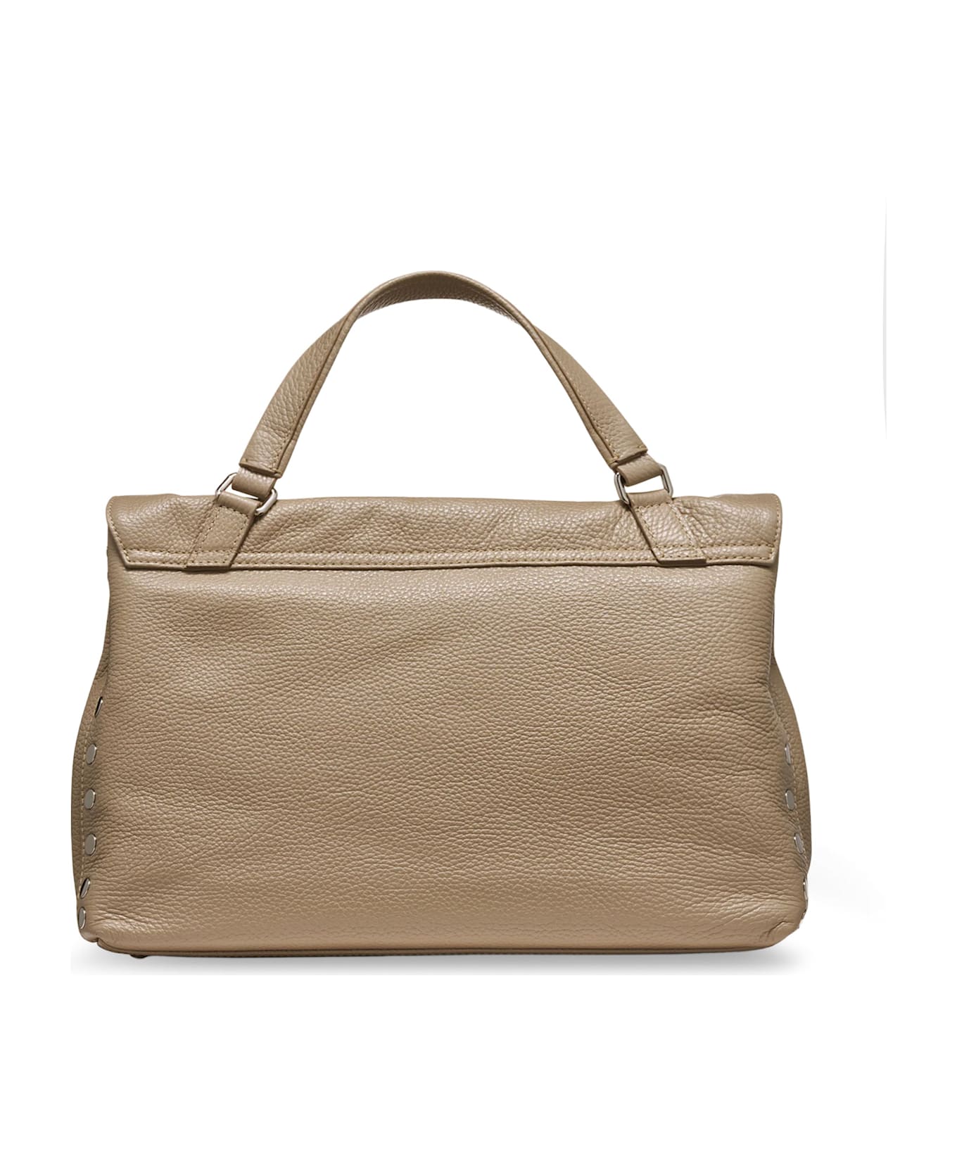 Zanellato Postina M Leather Crossbody Bag With Double Shoulder Strap - Graycreta