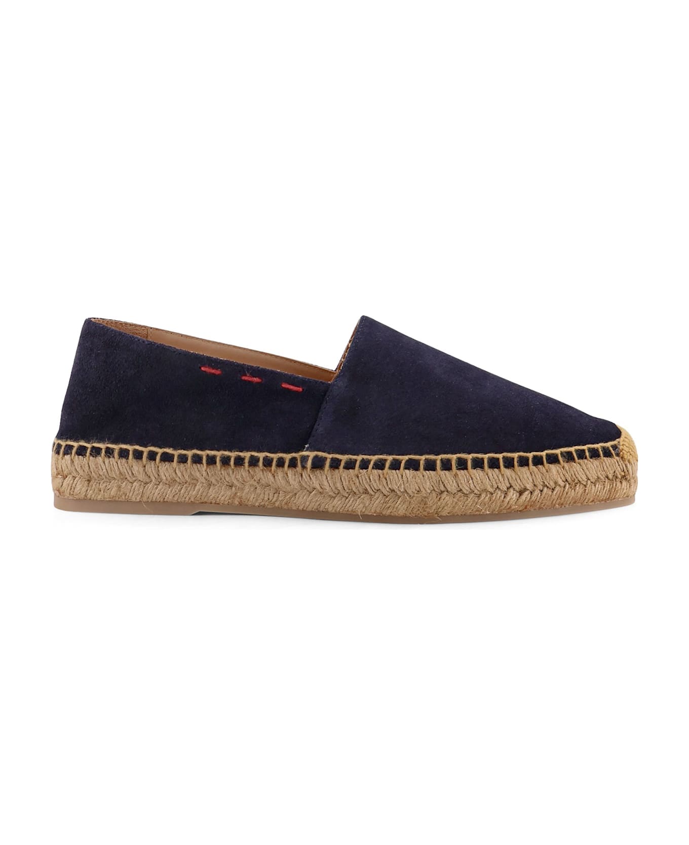 Kiton Suede Espadrillas With Iconic Stitching - Blue