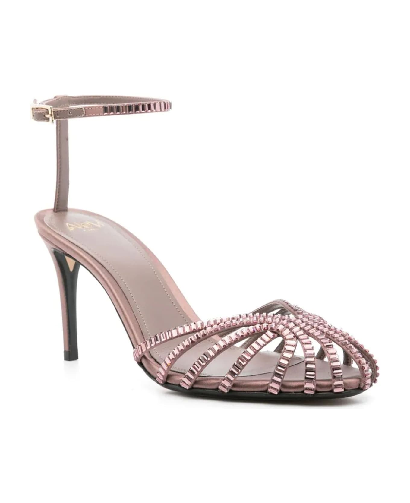 Alevì Mulberry Purple 80mm Penelope Sandals - Pink