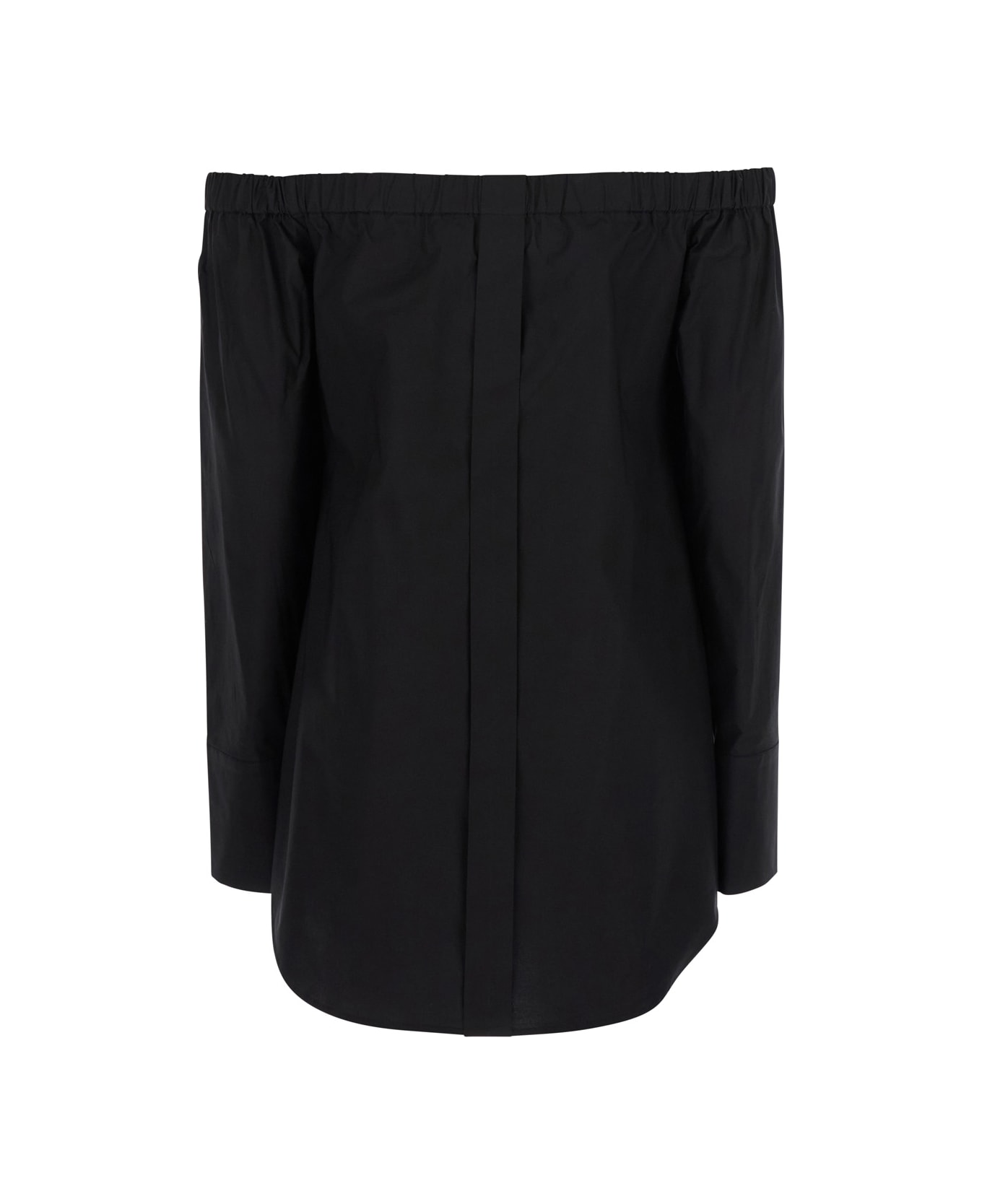 Federica Tosi Black Dress With Neckline In Fabric Woman - Black