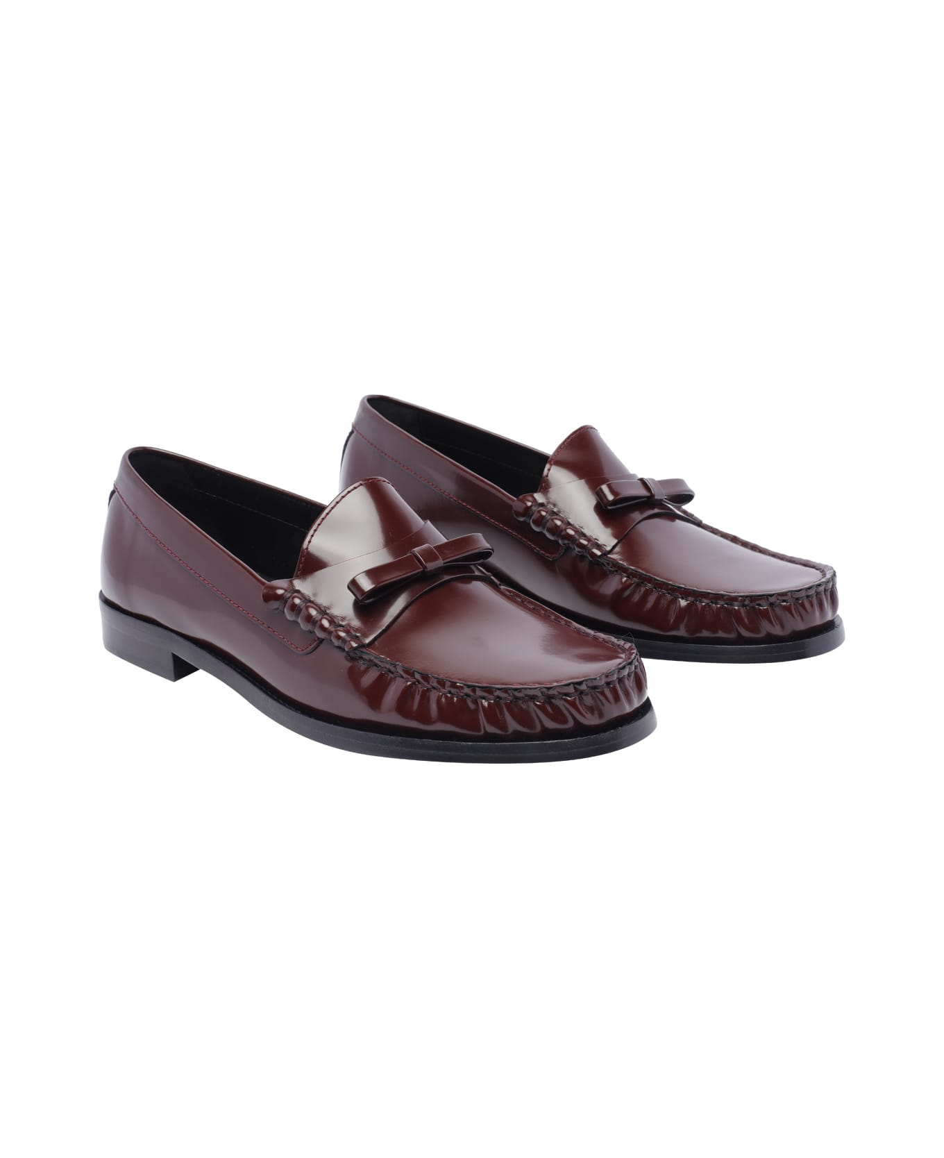 Stuart Weitzman Lottie Bow Loafers - Red