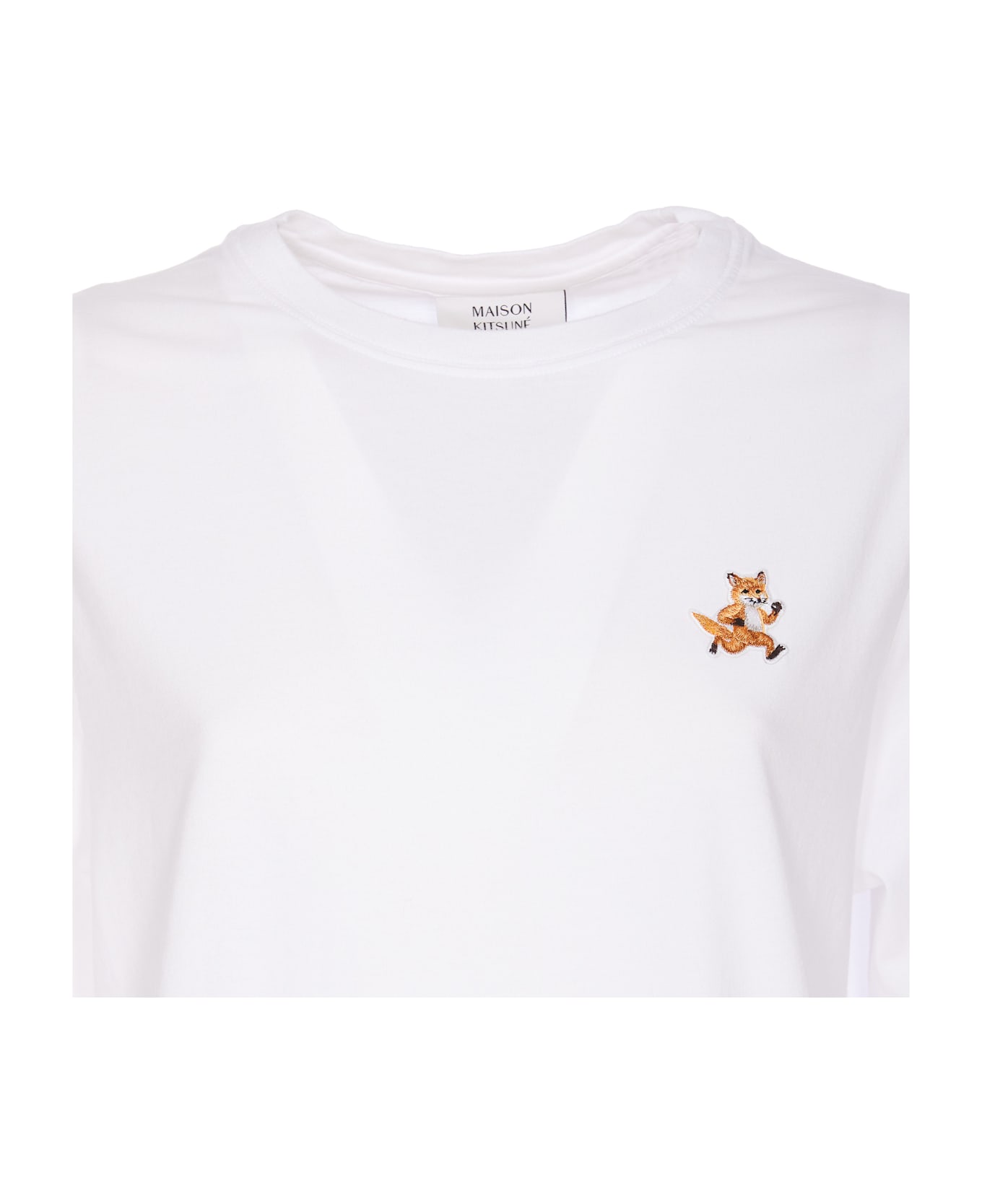 Maison Kitsuné Speedy Fox Patch Logo T-shirt - White