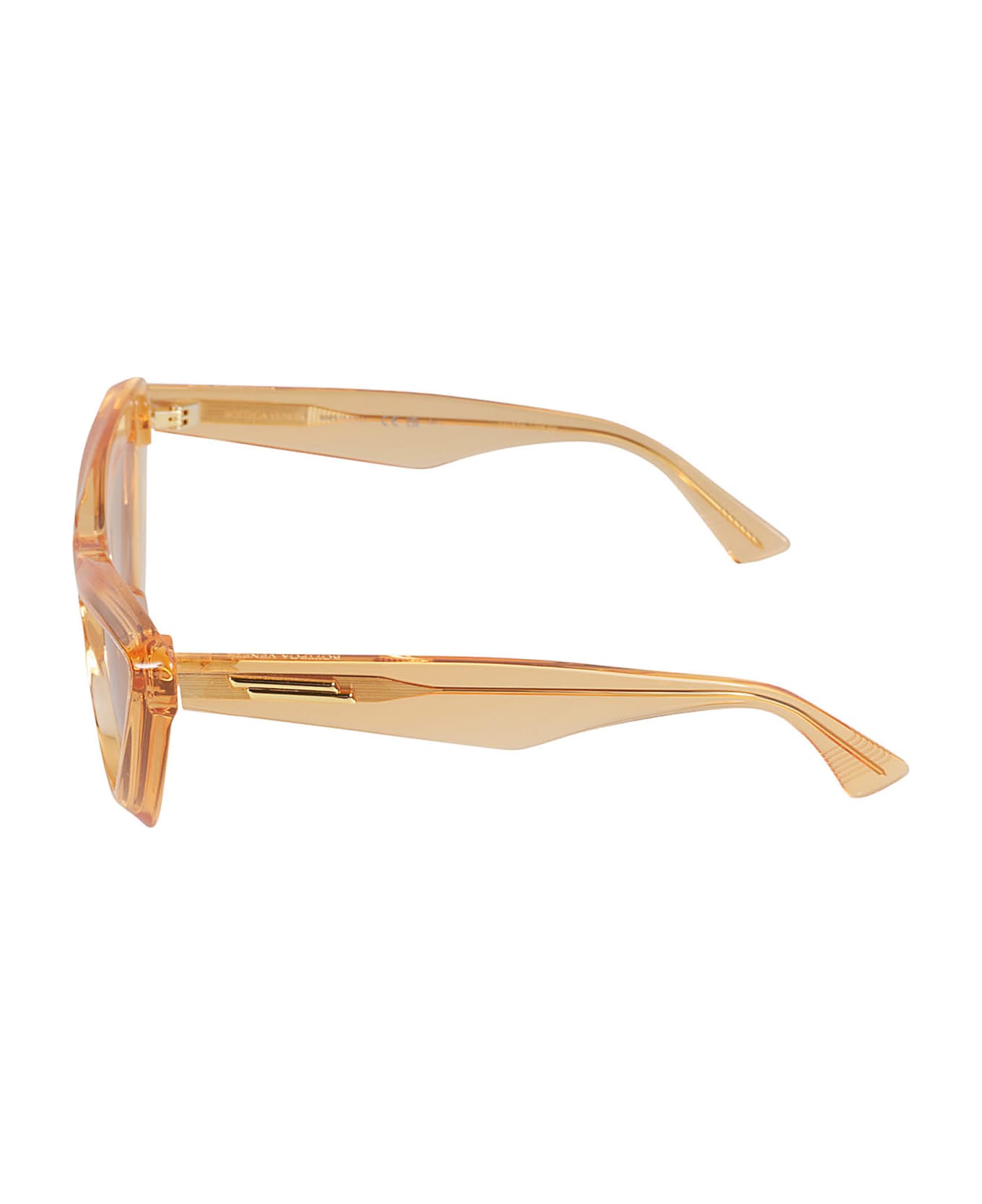 Bottega Veneta Eyewear Cat Eye Frame Sunglasses - Orange/Brown