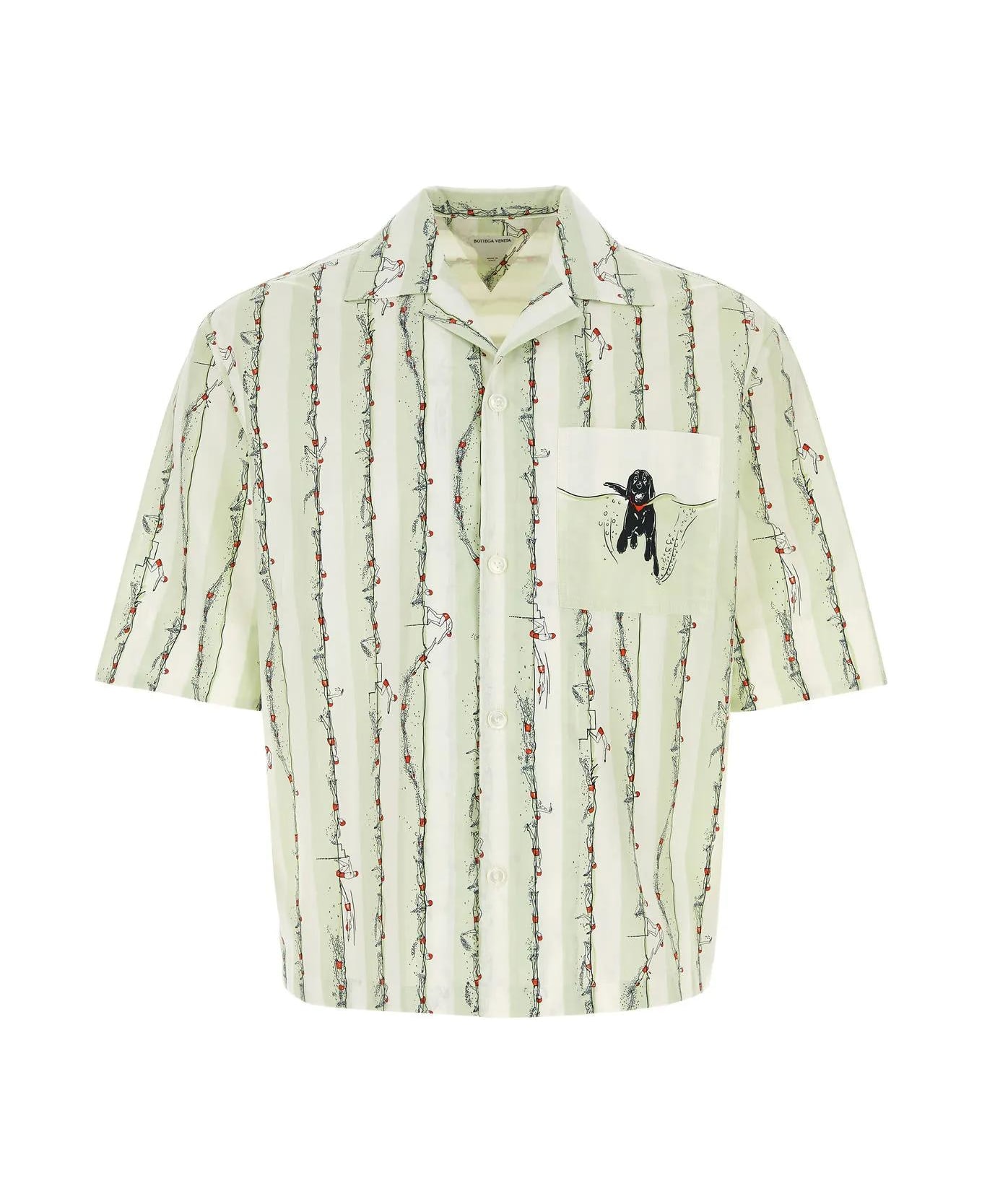 Bottega Veneta Embroidered Poplin Shirt