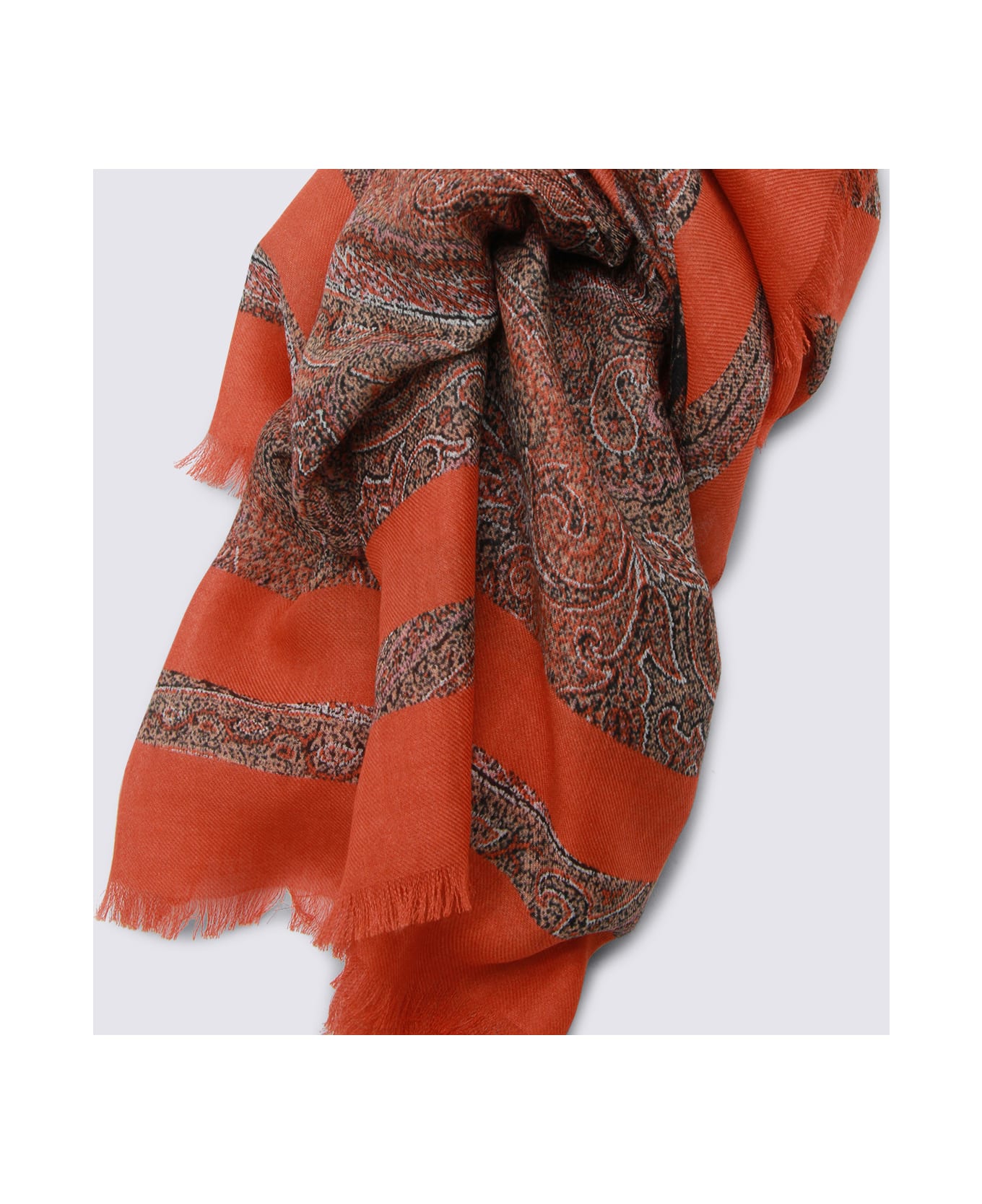 Etro Orange Scarf - Brown