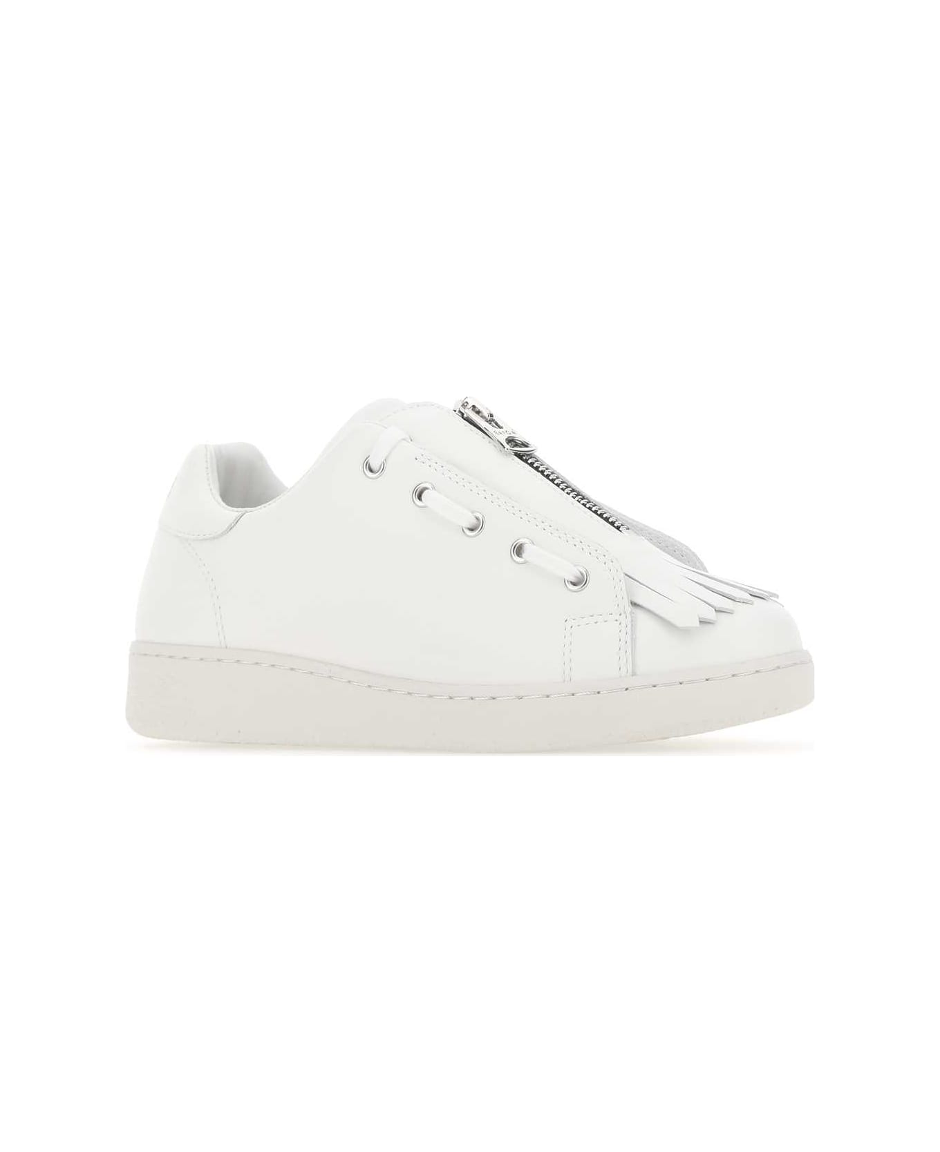 A.P.C. White Leather Julietta Sneakers - WHITE