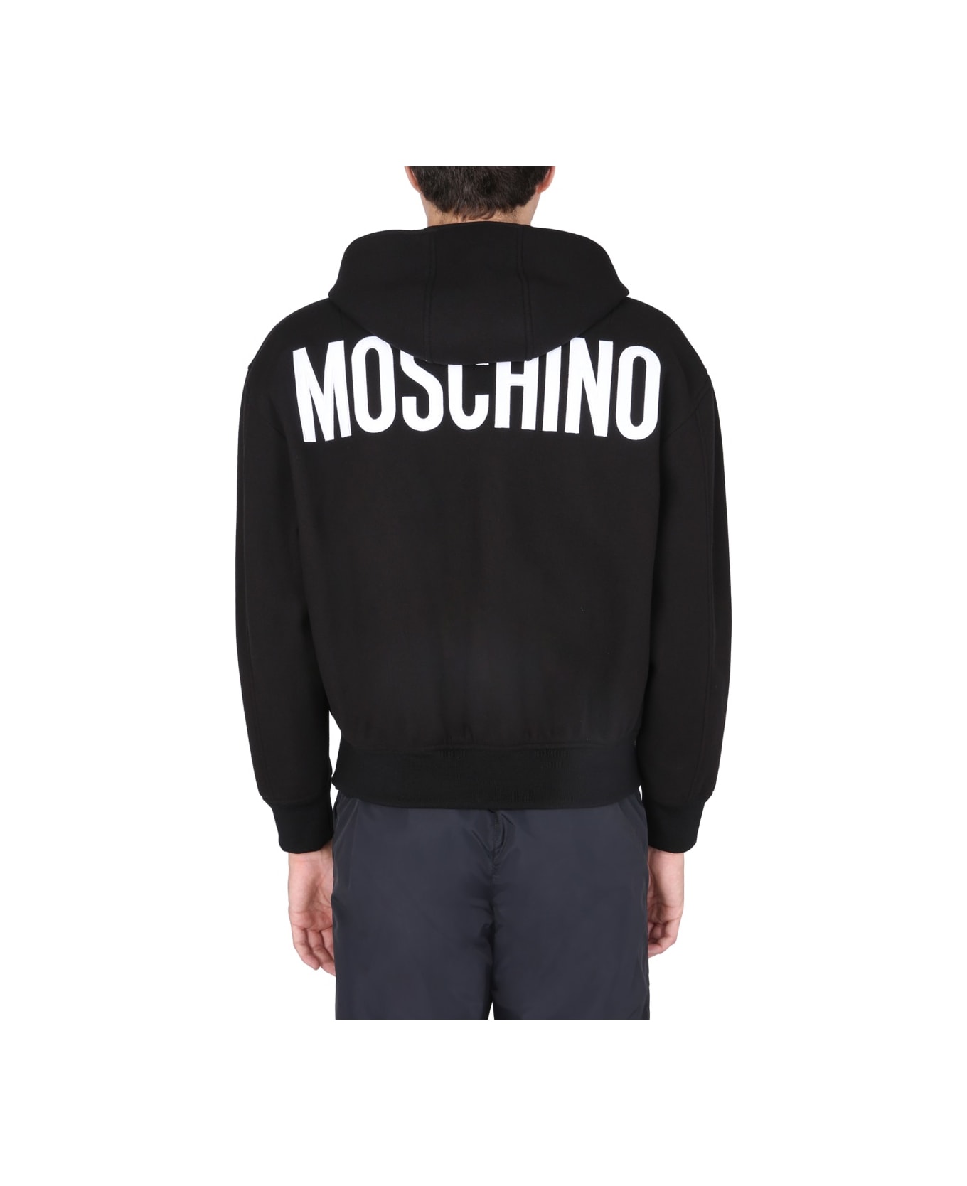 Moschino Jacket With Logo - BLACK