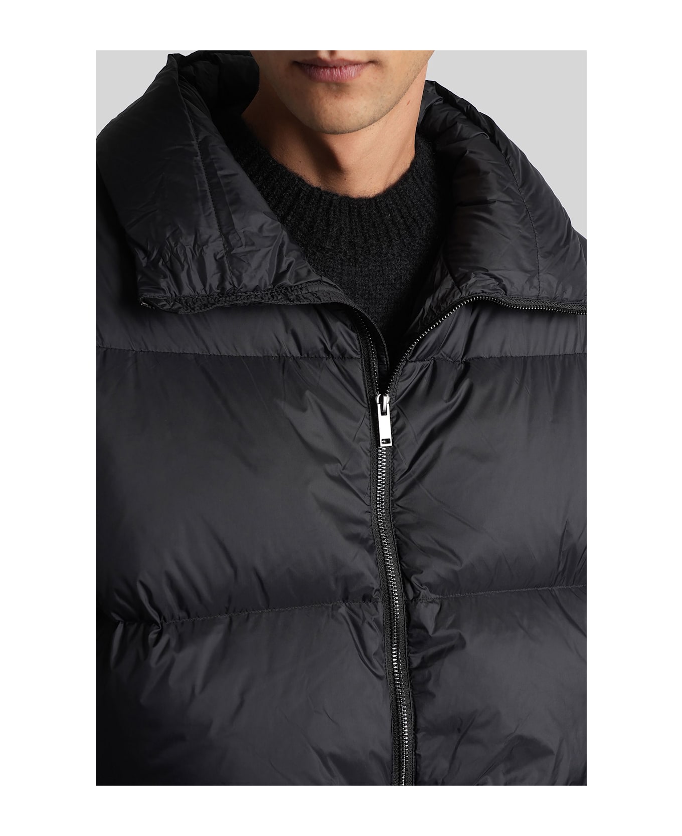 Studio Nicholson Massey Snm-1380 Puffer In Black Nylon - black