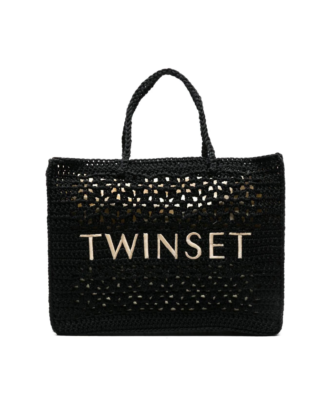 TwinSet Shopping Bag - Black トートバッグ