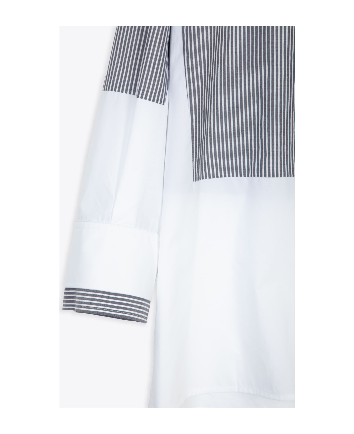 MM6 Maison Margiela Camicia A Maniche Lunghe Cotton Shirt - Bianco/grigio