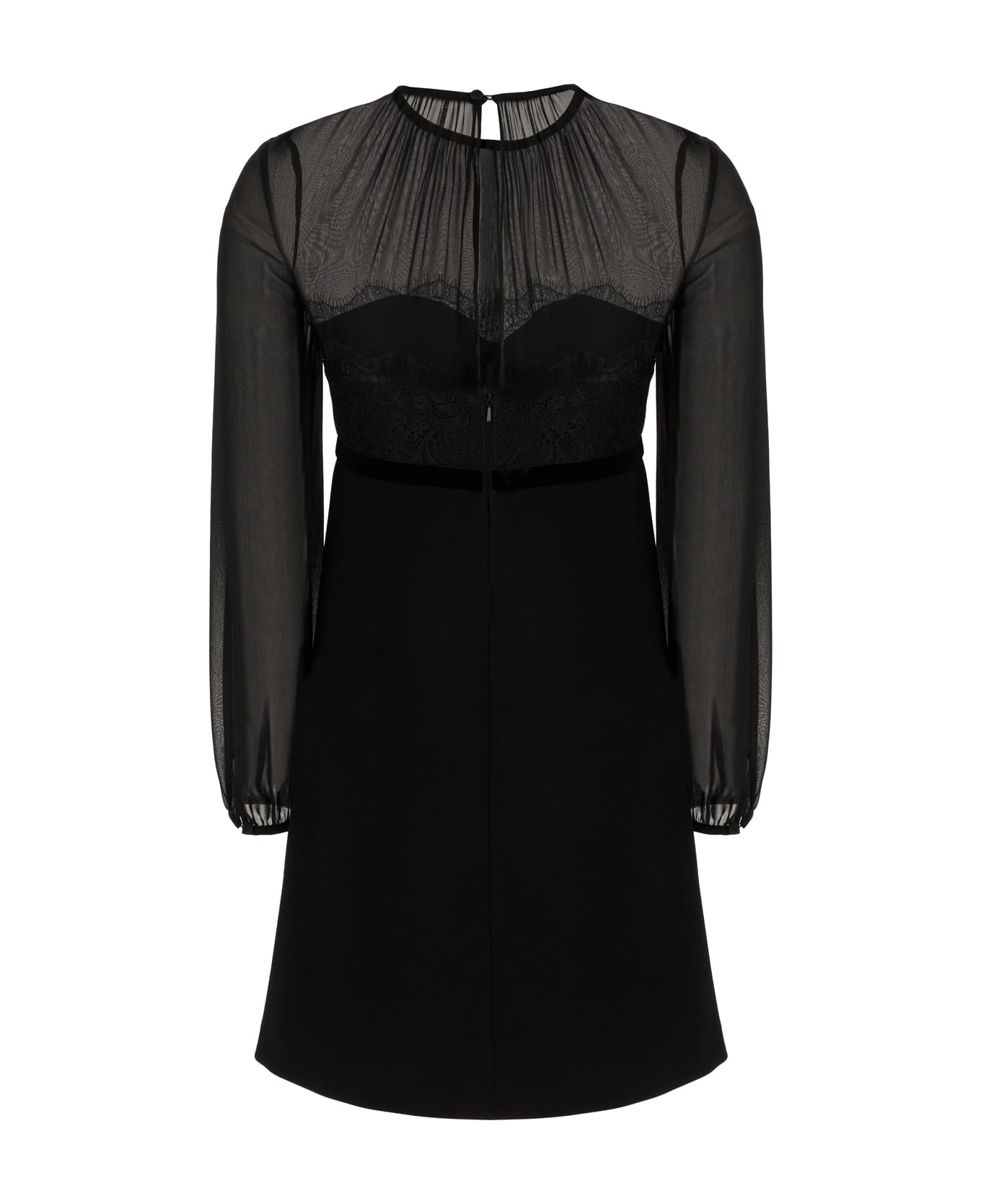 Max Mara Studio Black Silk And Acetate Blend Dress - NERO