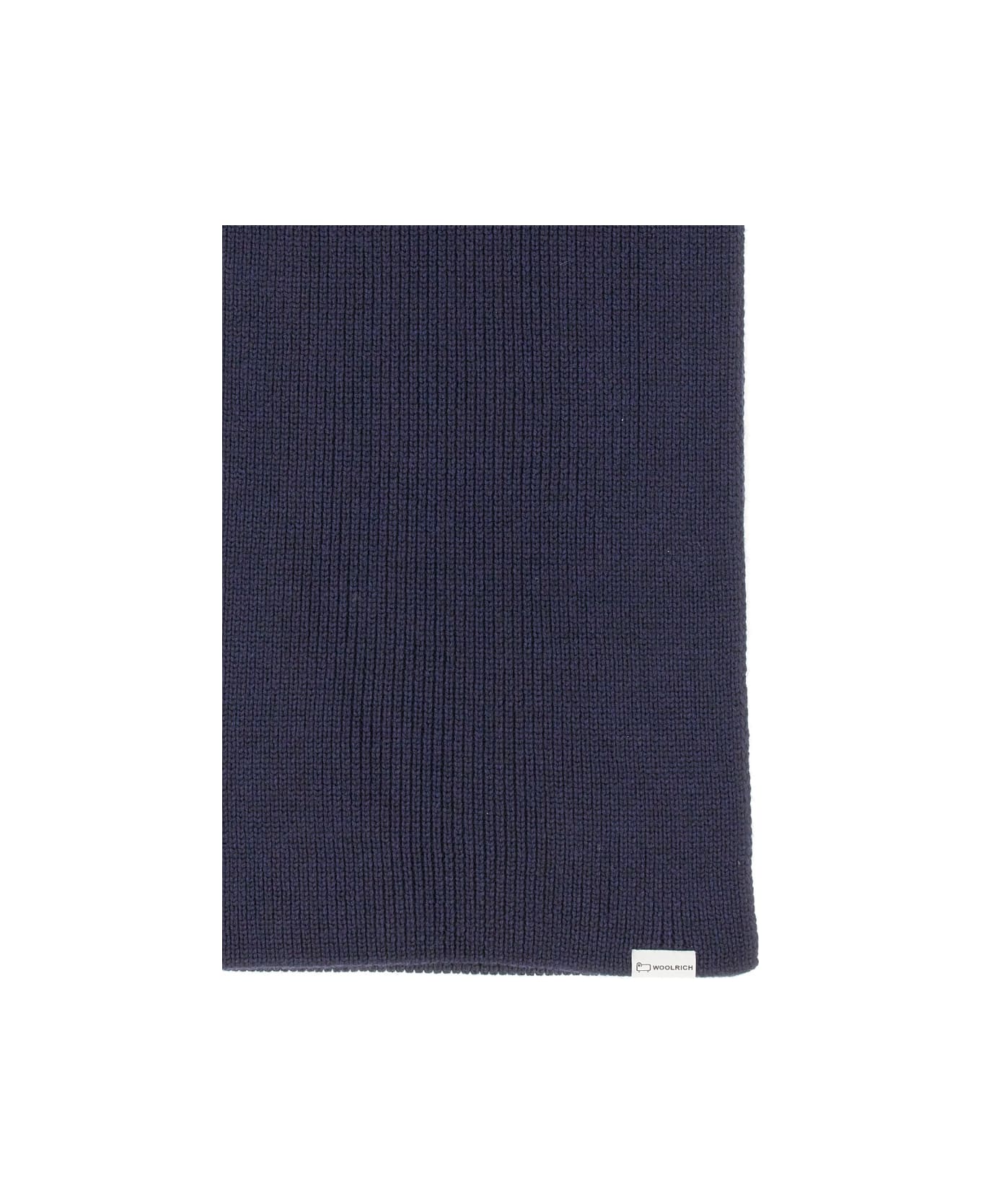Woolrich Ribbed Wool Scarf - BLUE スカーフ