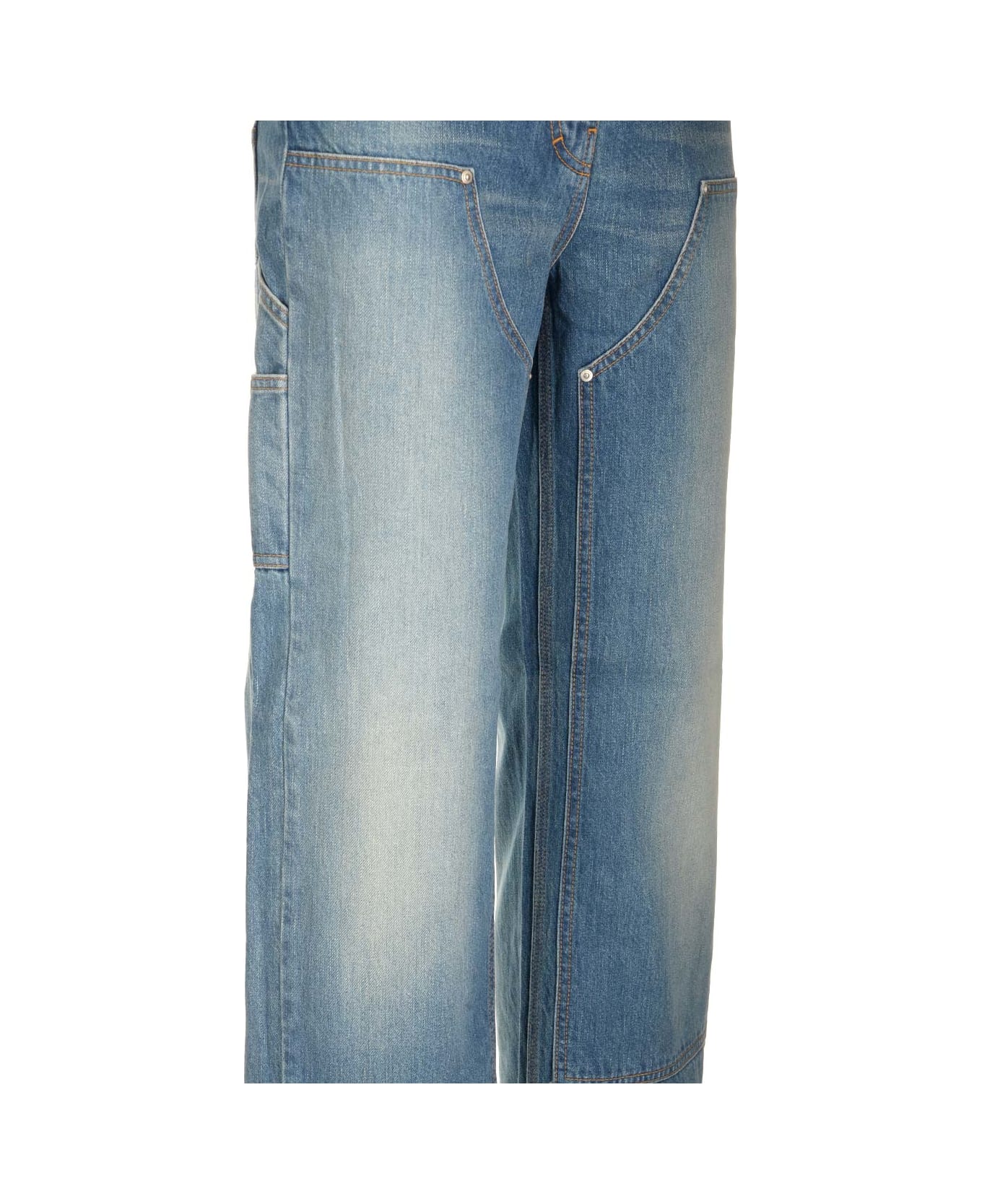Givenchy Wide Jeans With Appliqu\u00e9s - Deep Blue