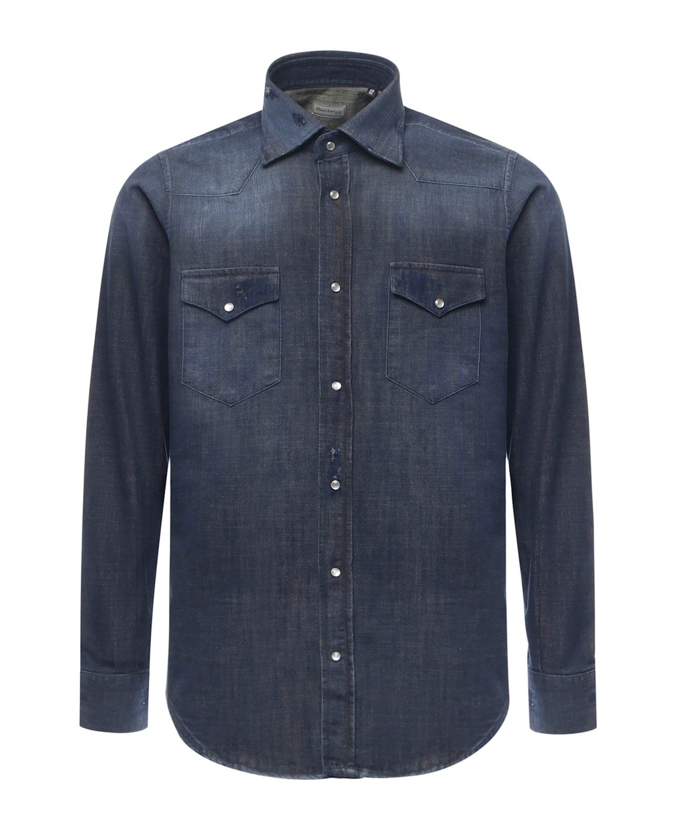 Sartorio Napoli Texas Cotton Denim Shirt - Blue