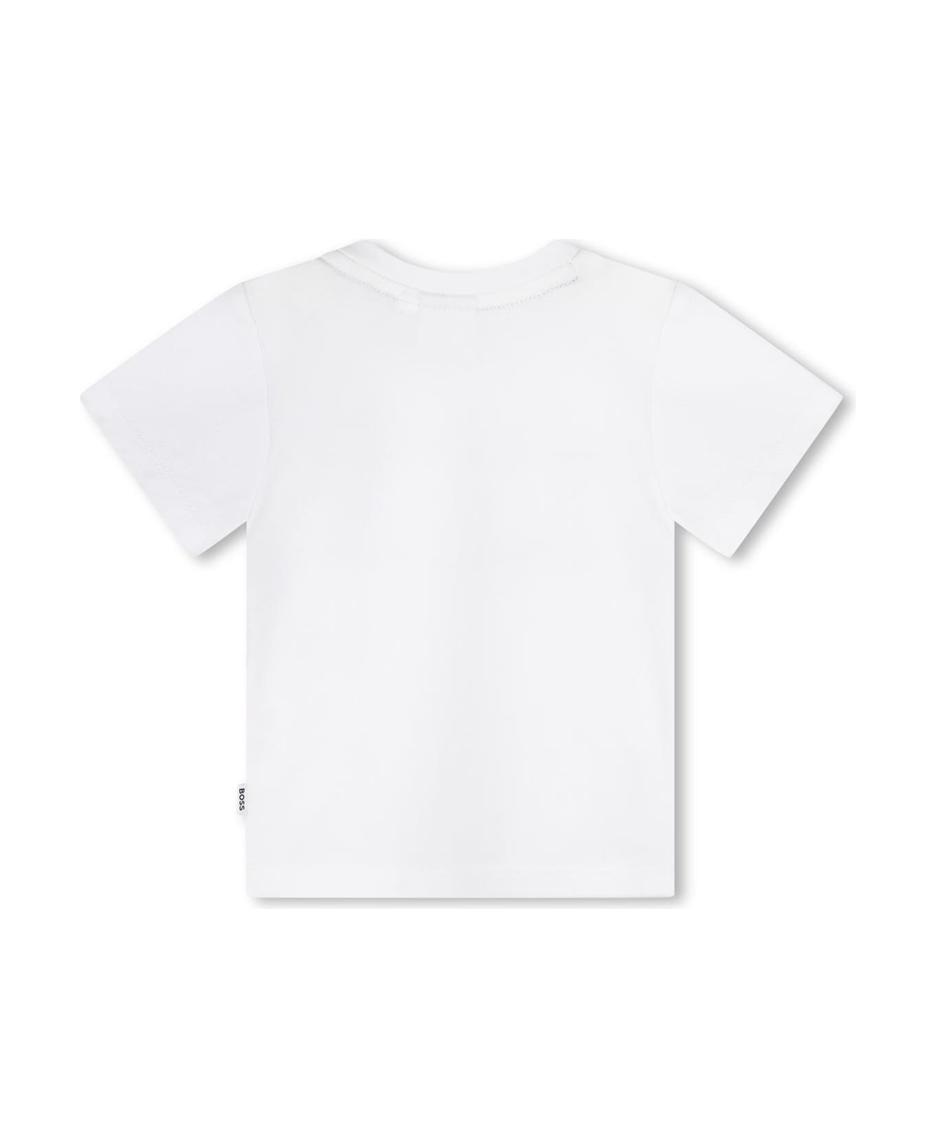 Hugo Boss T-shirt With Embroidery - White