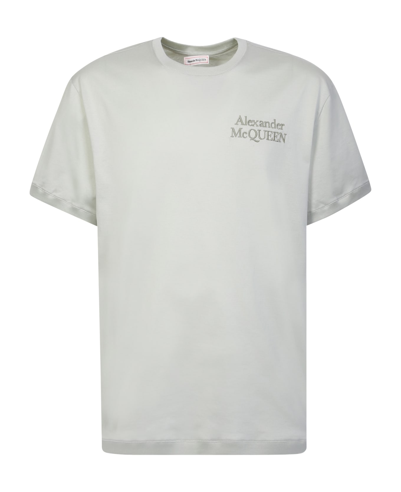 Alexander McQueen Pastel Green Cotton T-shirt - White