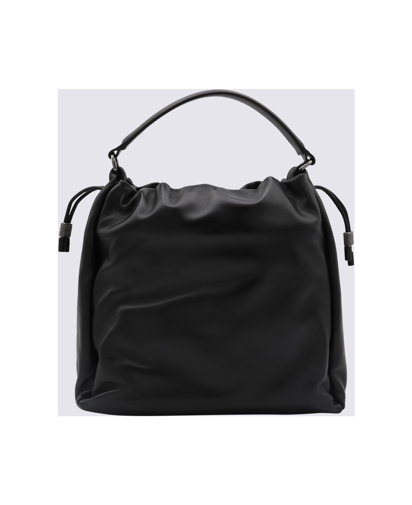 Brunello Cucinelli Black Leather Crossbody Bag - Nero