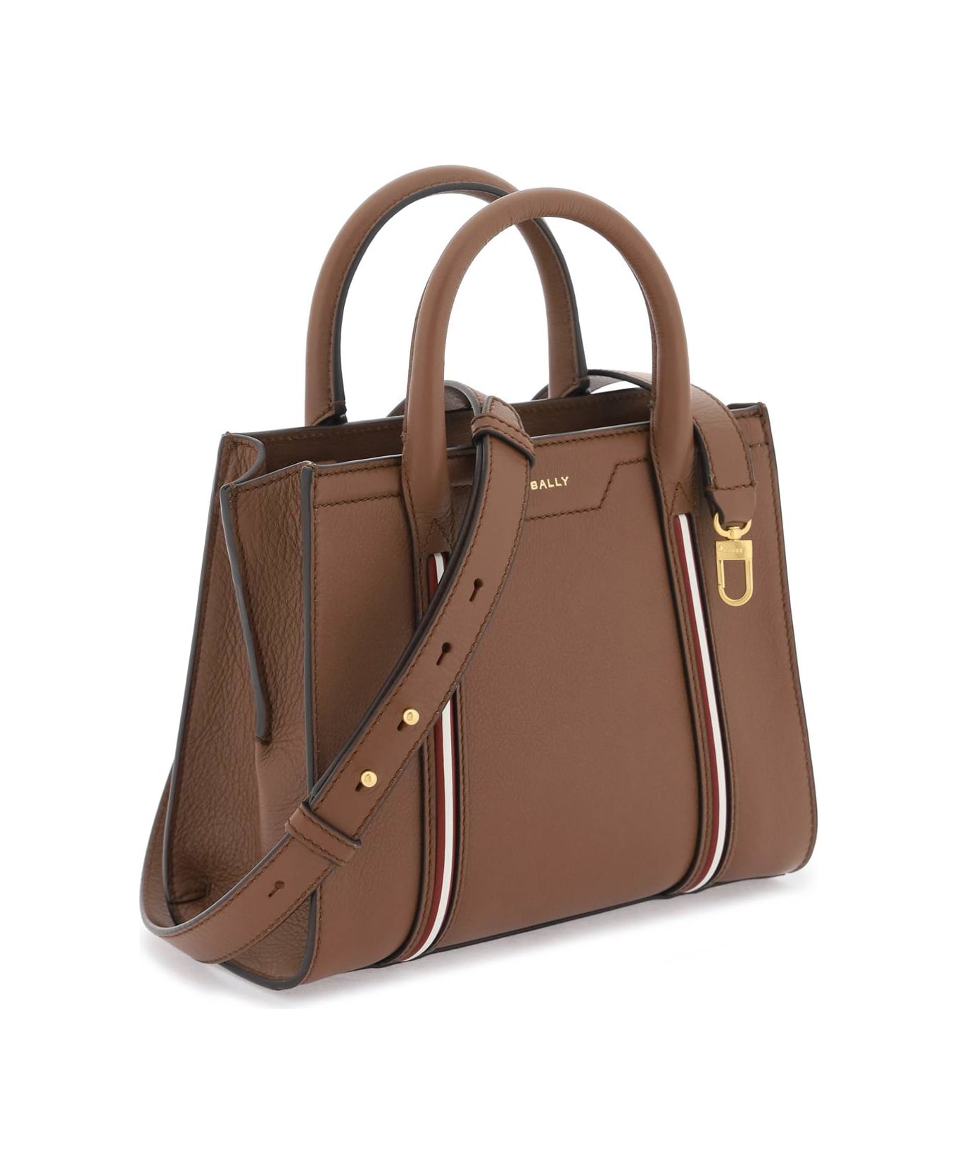 Bally Small Code Tote Bag - CUERO 21 ORO (Brown)