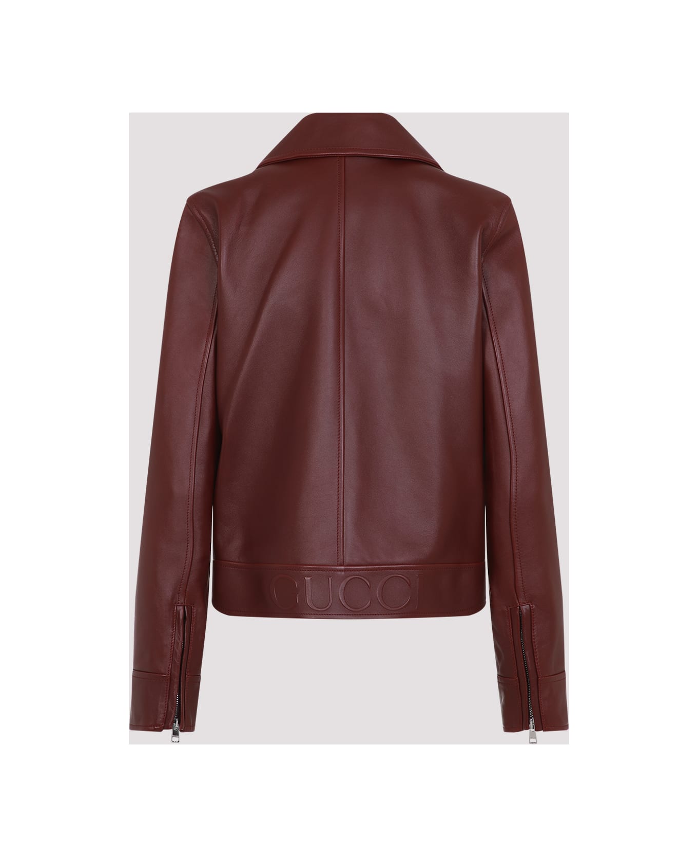 Gucci Leather Jacket - Rosso Ancora