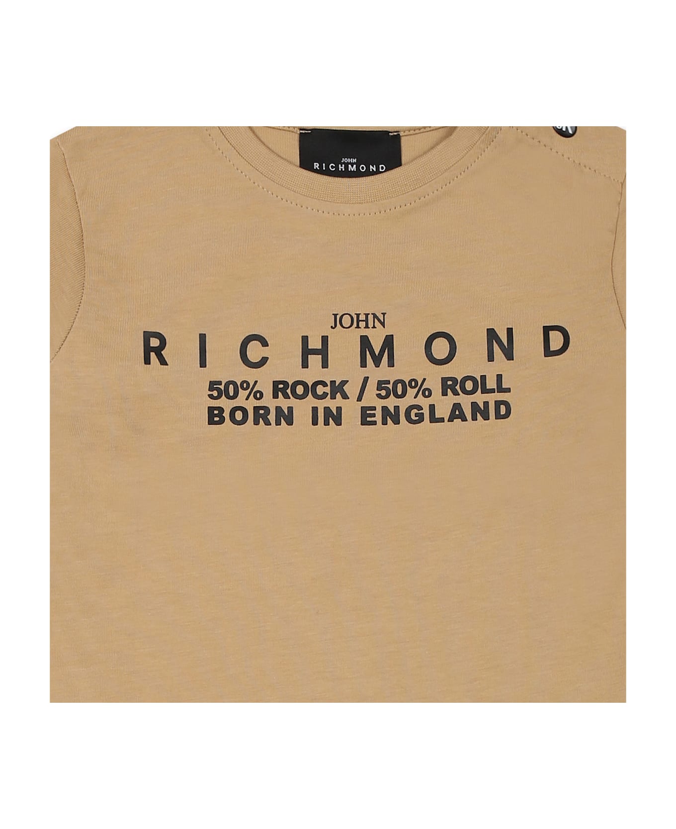 Richmond Beige T-shirt For Baby Boy With Logo - Beige