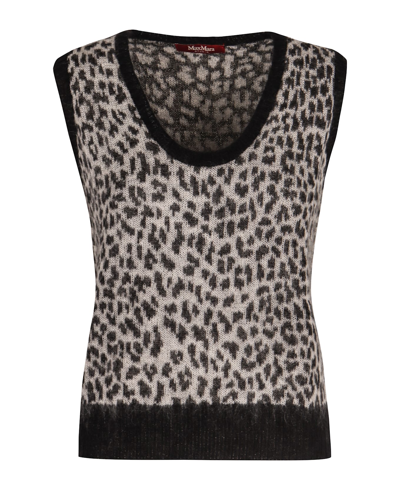 Max Mara Studio Acume Jacquard Knit Cardigan - Animalier