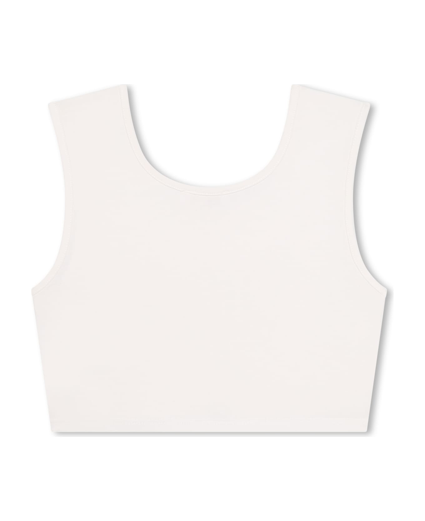 Chloé Cropped Tank Top With Embroidery - White トップス