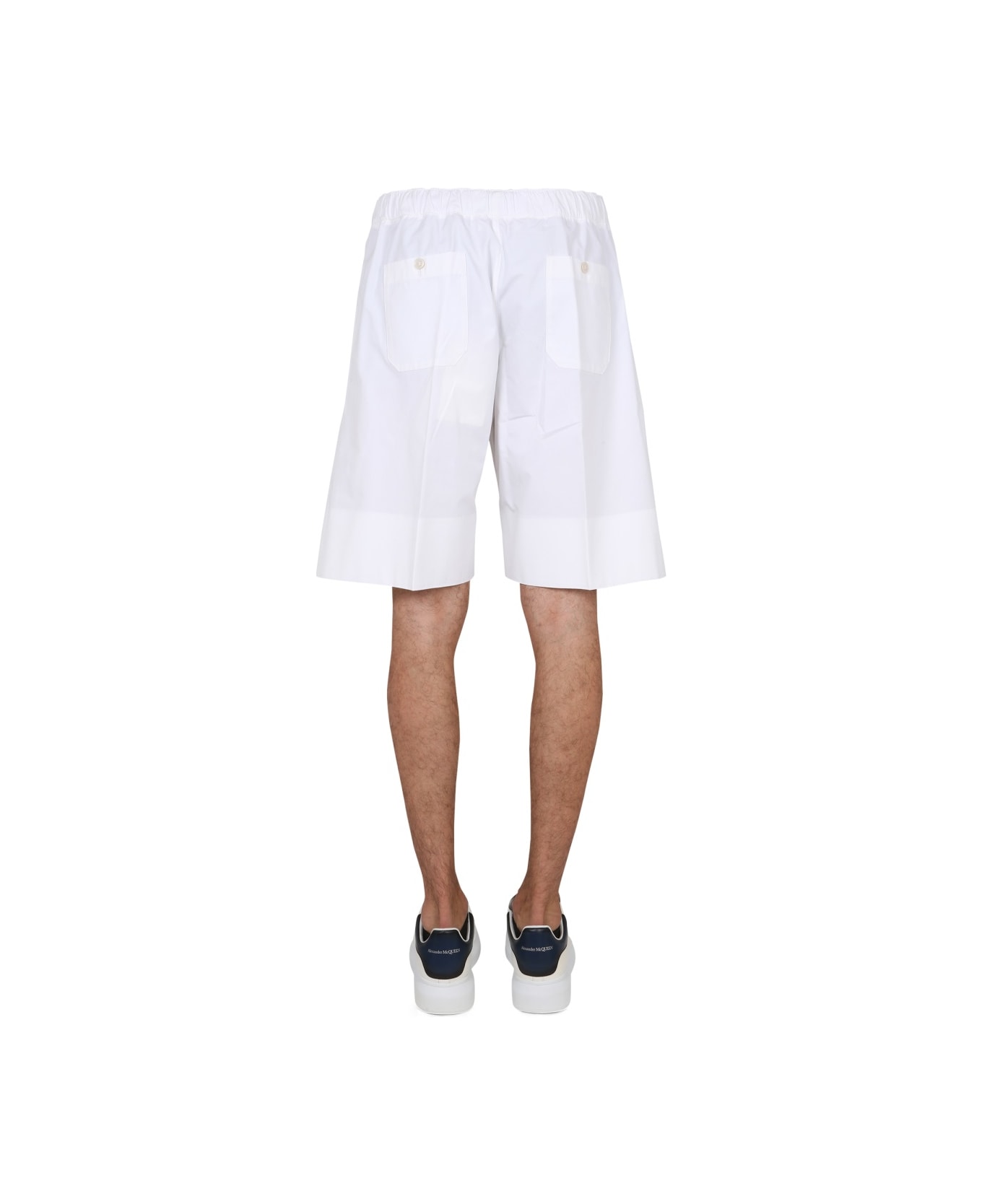 Alexander McQueen Wide-leg Shorts - WHITE