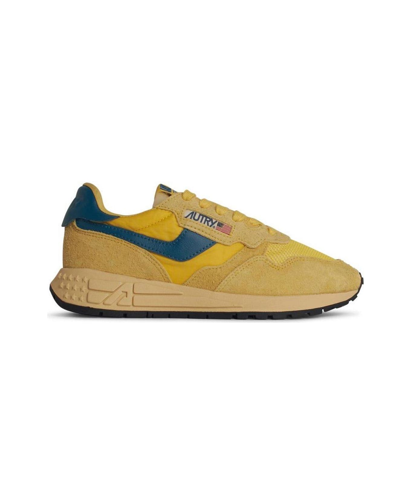 Autry Reelwind Lace-up Sneakers - Yellow