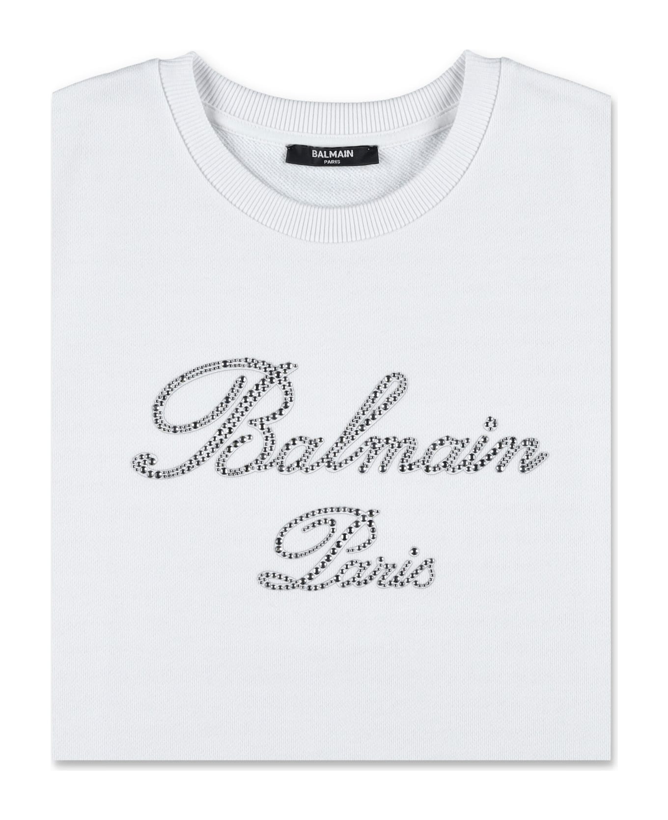 Balmain Kid - Sweatshirt - WHITE/SILVER