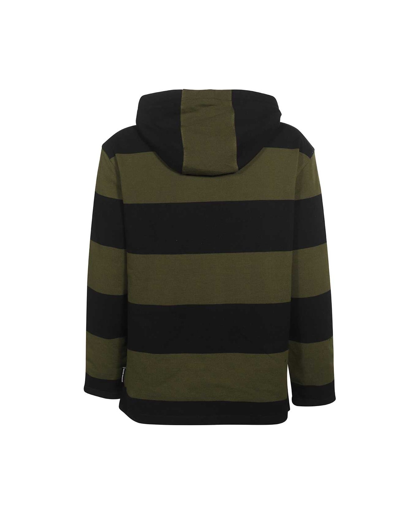 Moose Knuckles Striped Cotton Sweatshirt - black フリース