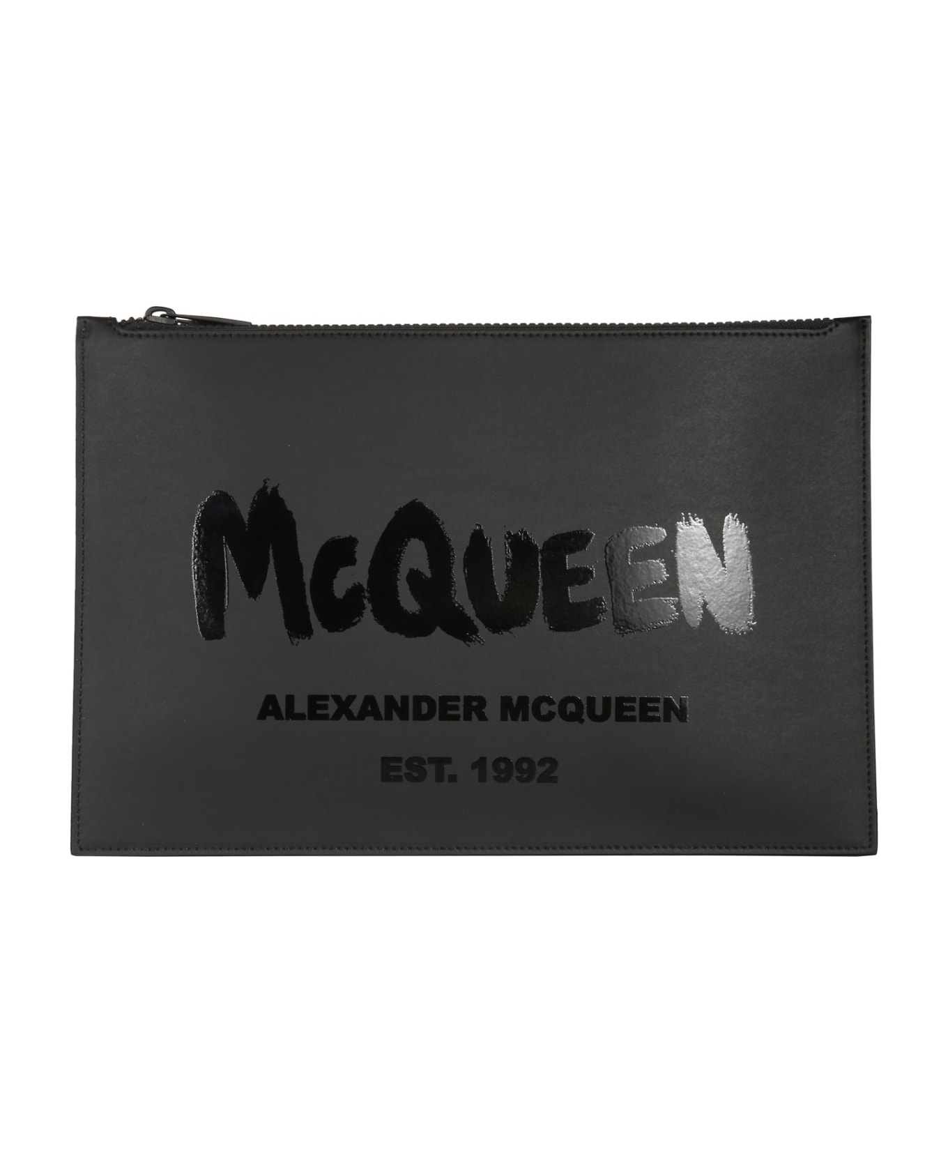 Alexander McQueen Pouch With Logo - NERO