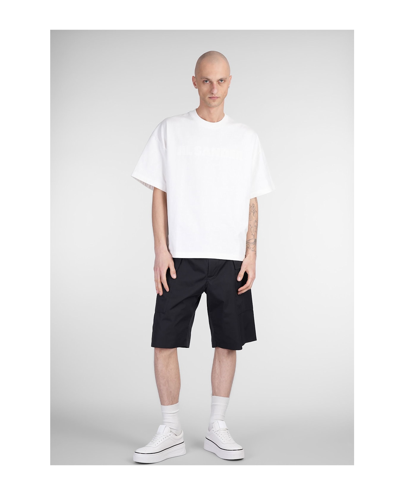 Jil Sander Shorts In Black Cotton - black