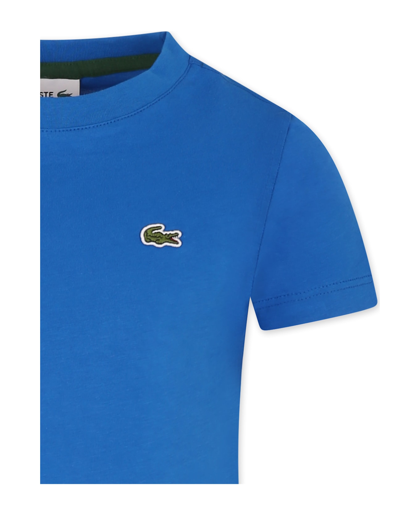 Lacoste Light Blue T-shirt For Kids With Crocodile - Light Blue