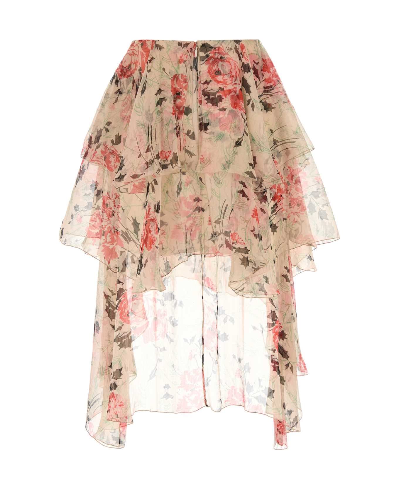 Loewe Printed Silk Skirt - MULTICOLOR